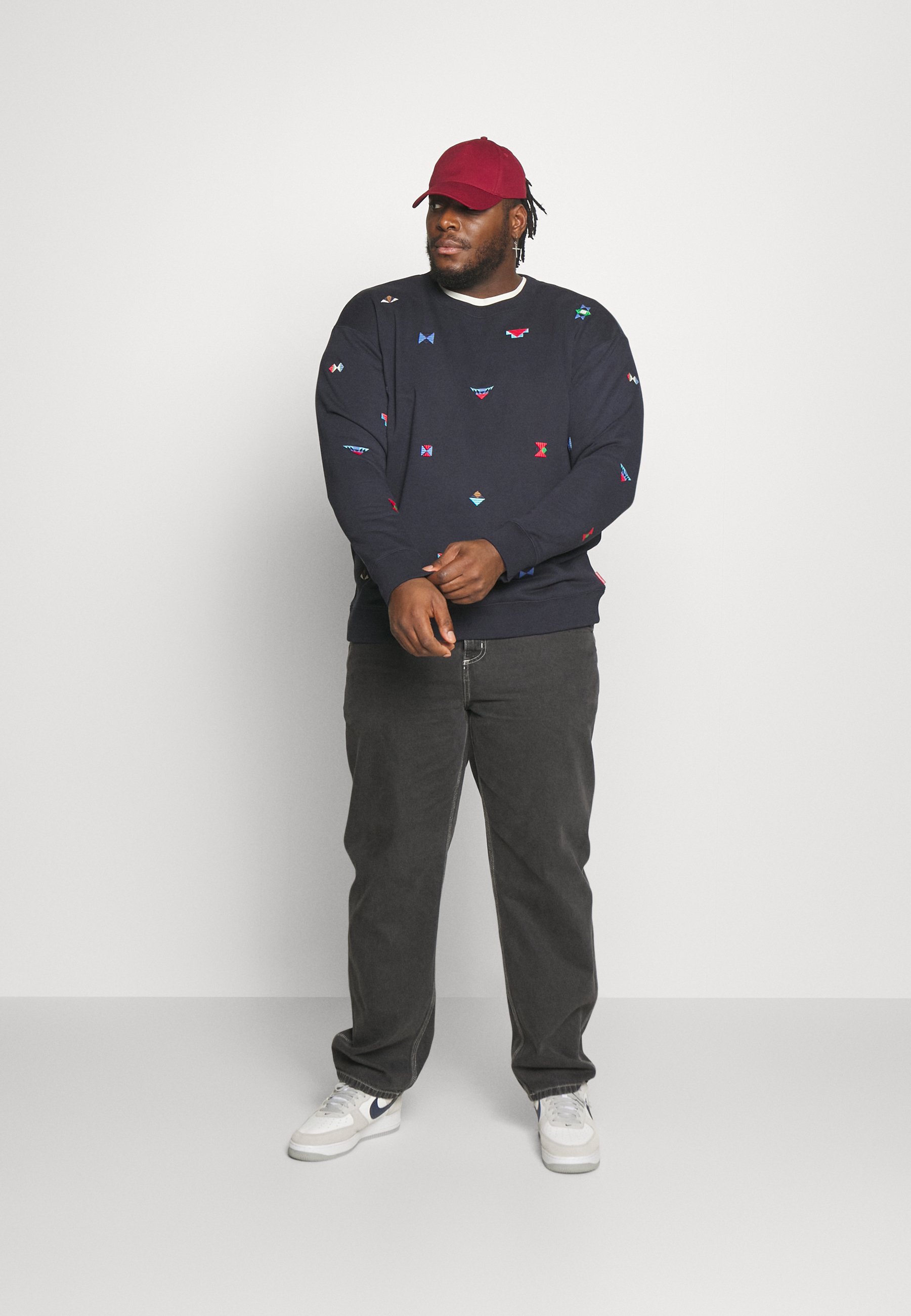 Scotch & Soda REGULAR FIT EMBROIDERY - Sweatshirt - night fairisle/dark blue