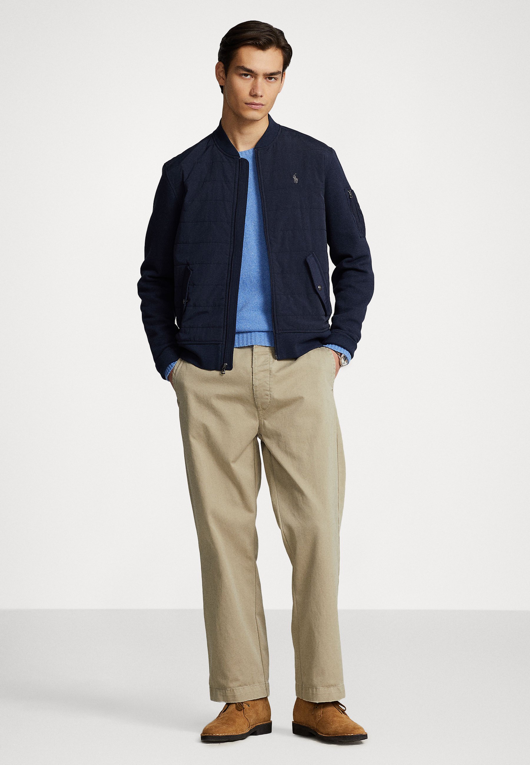 Polo Ralph Lauren LONG SLEEVE FULL ZIP - Bomber Jacket - aviator navy/dark blue