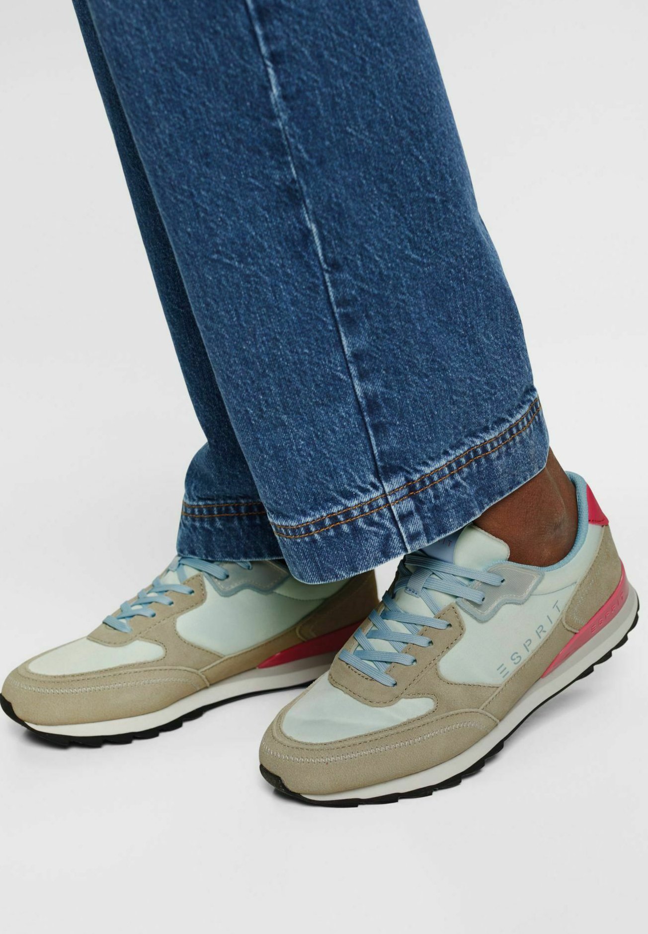 Esprit MIT ECHTEM - Trainers - light blue/mottled light blue