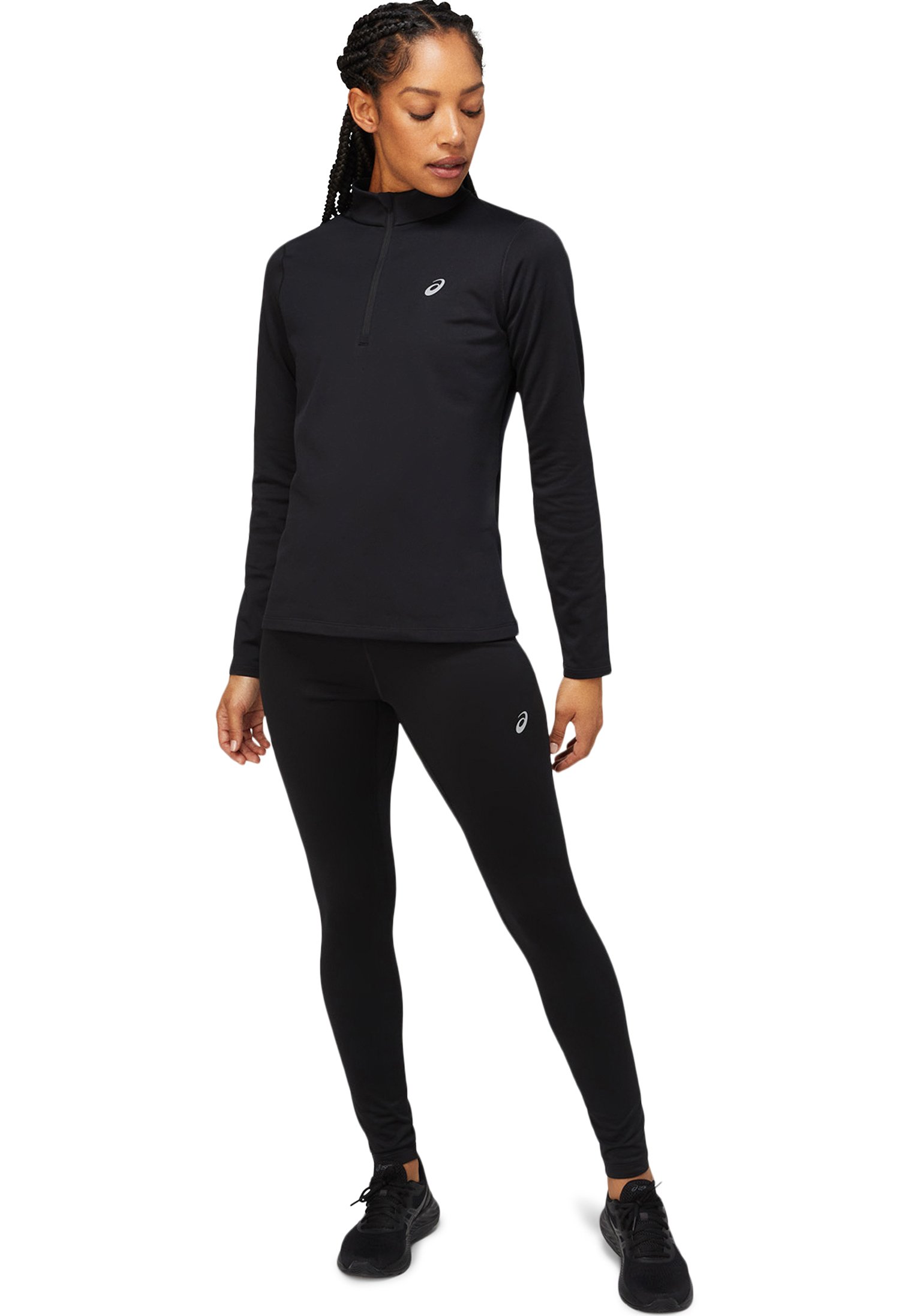 ASICS CORE LS 1/2 ZIP WINTER TOP - Long sleeved top - performance black/black