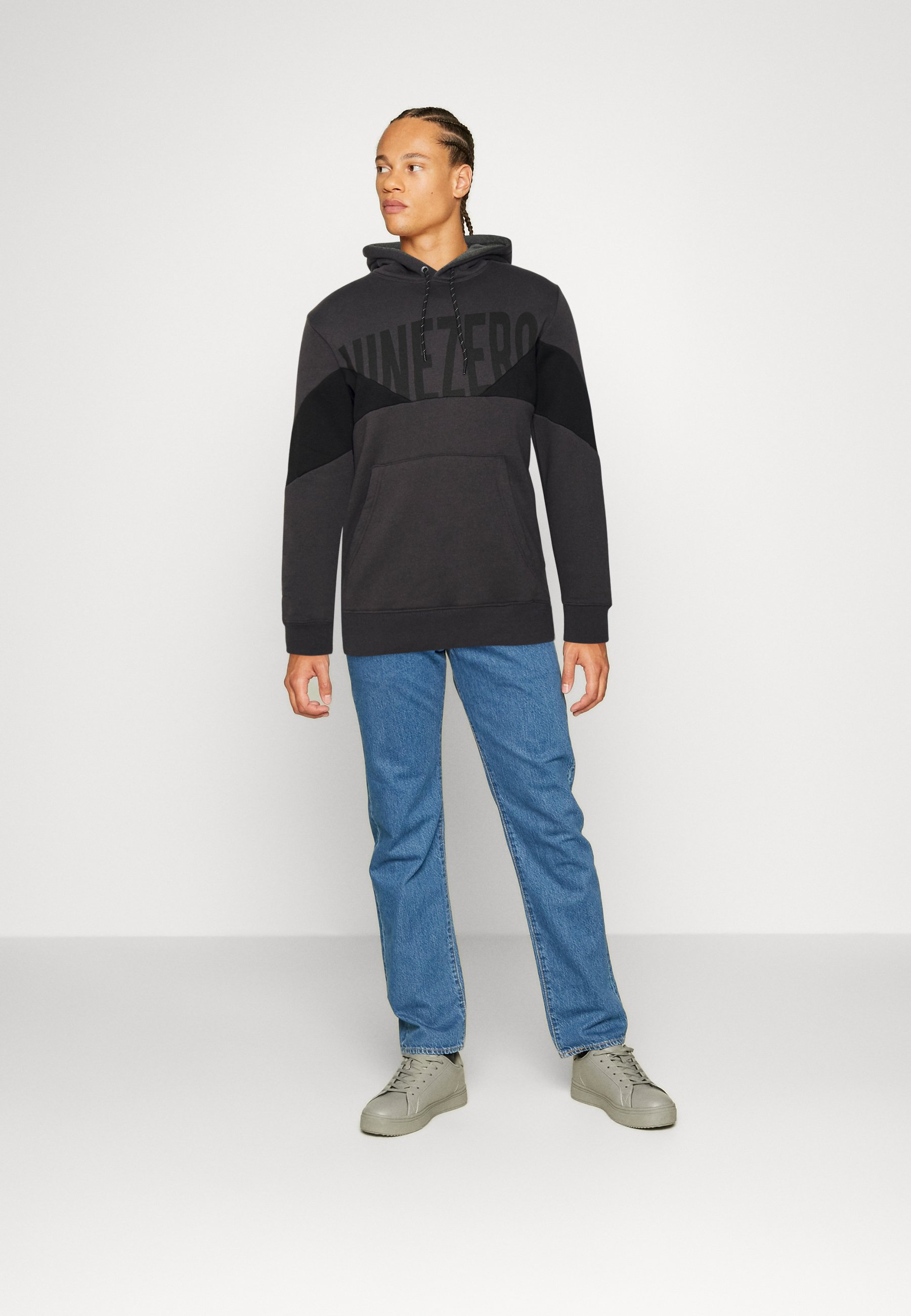 Jack &Jones JJRANDY HOOD - Sweatshirt - phantom/mottled dark grey