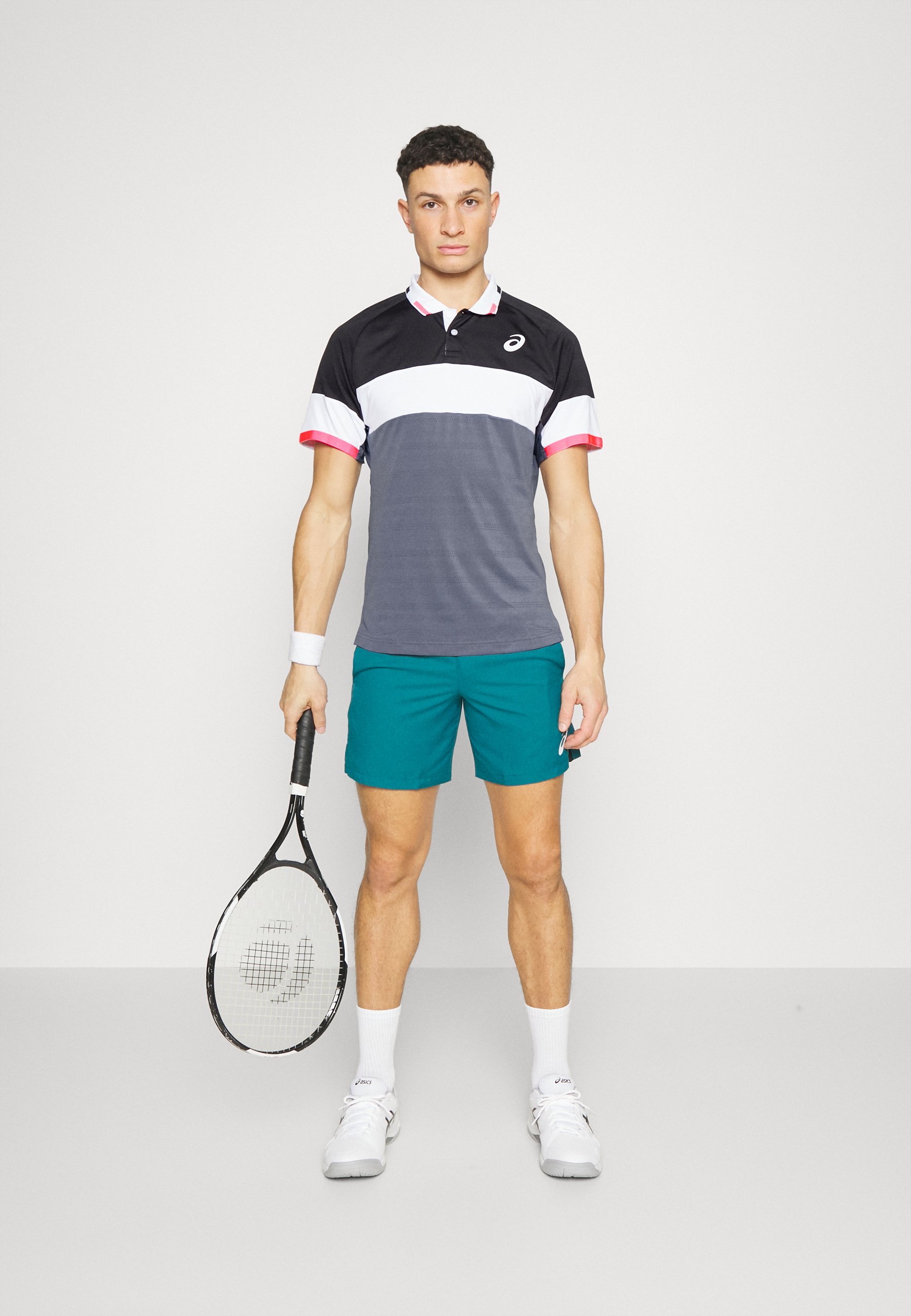 ASICS MEN MATCH - Polo shirt - performance black/carrier grey/black