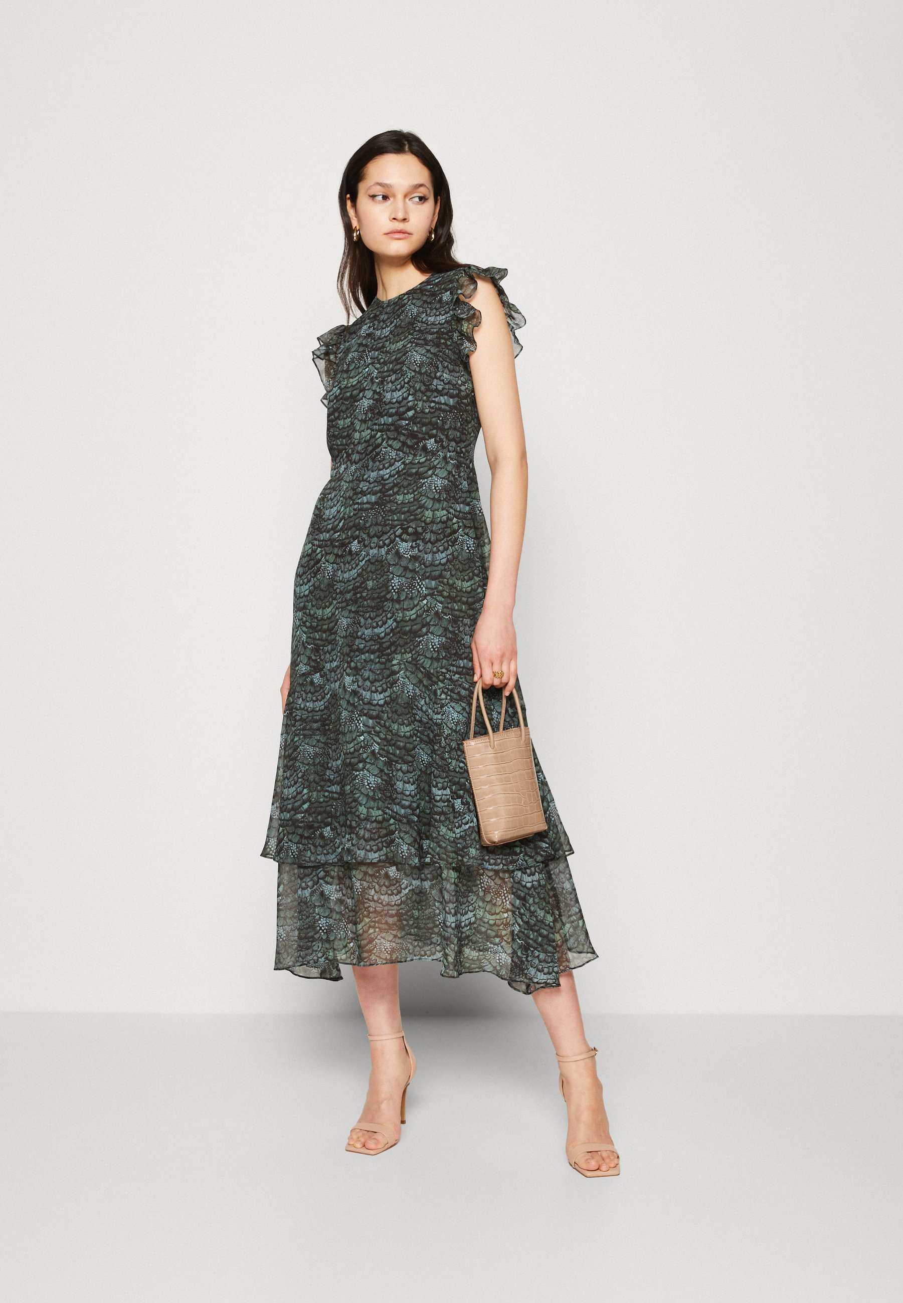 Scotch & Soda SLEEVELESS FLOUNCE DRESS - Day dress - green