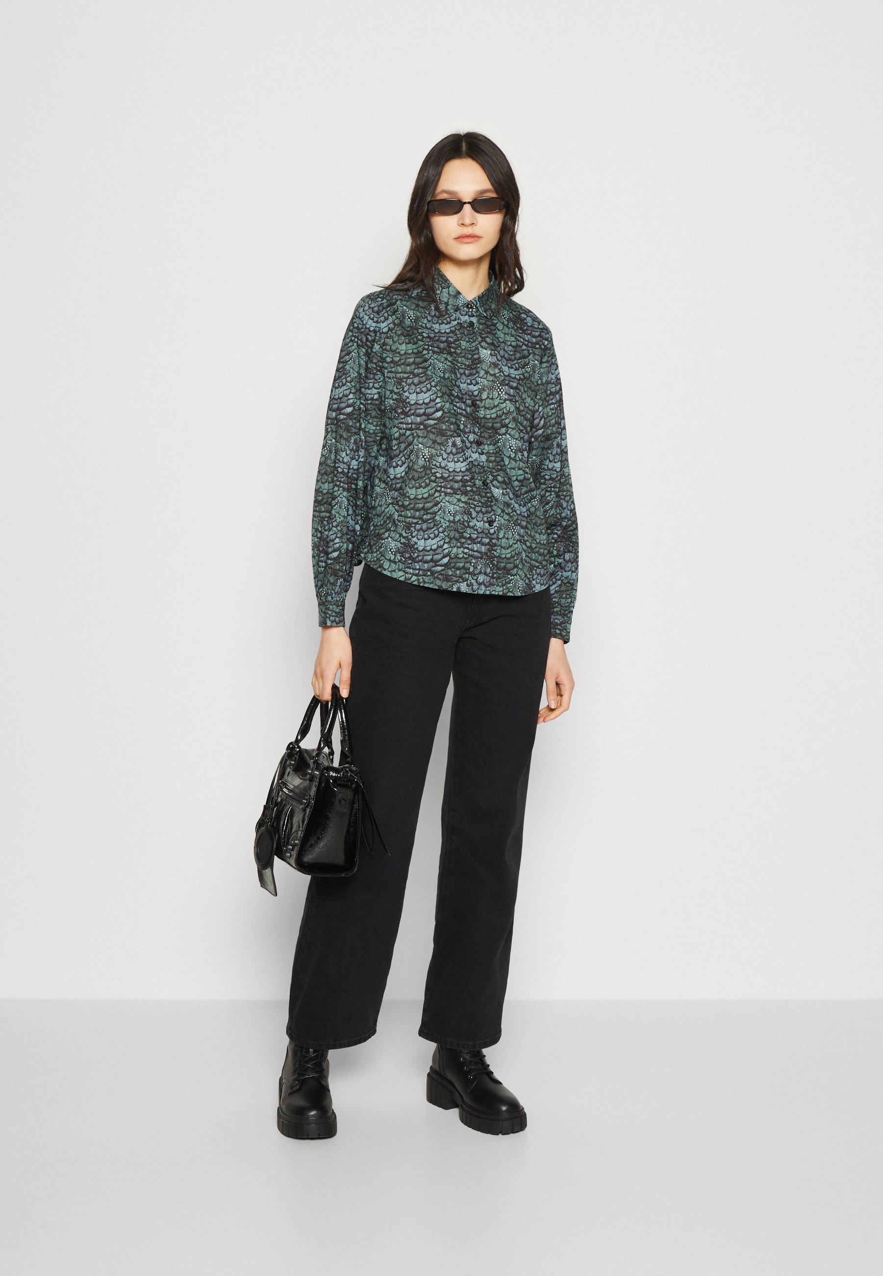 Scotch & Soda BALLOON SLEEVE SHIRT - Blouse - green
