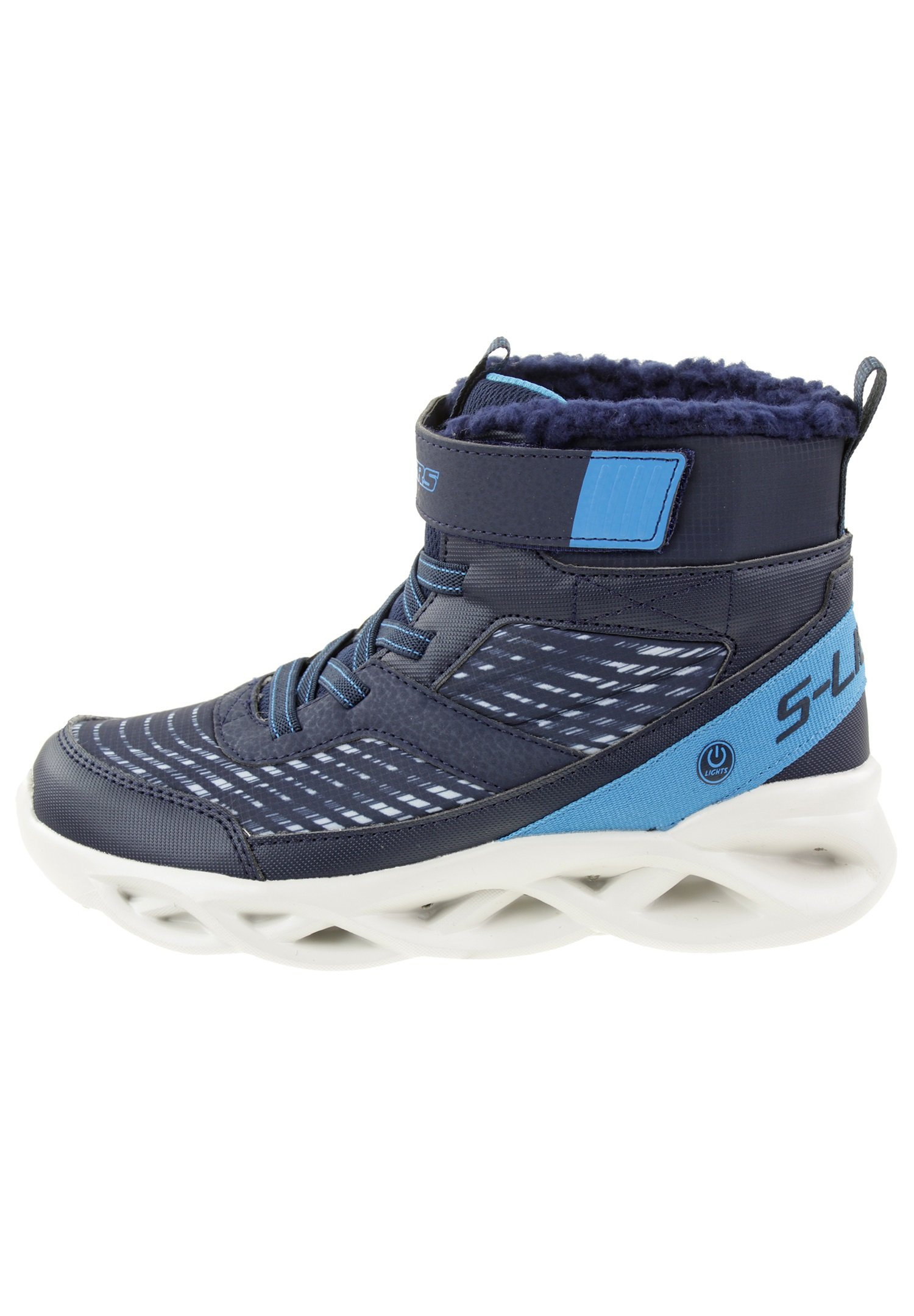 Skechers LIGHTS TWISTED BRIGHTS DROVOX GEFÜTTER - High-top trainers - nvbl navy blue/dark blue
