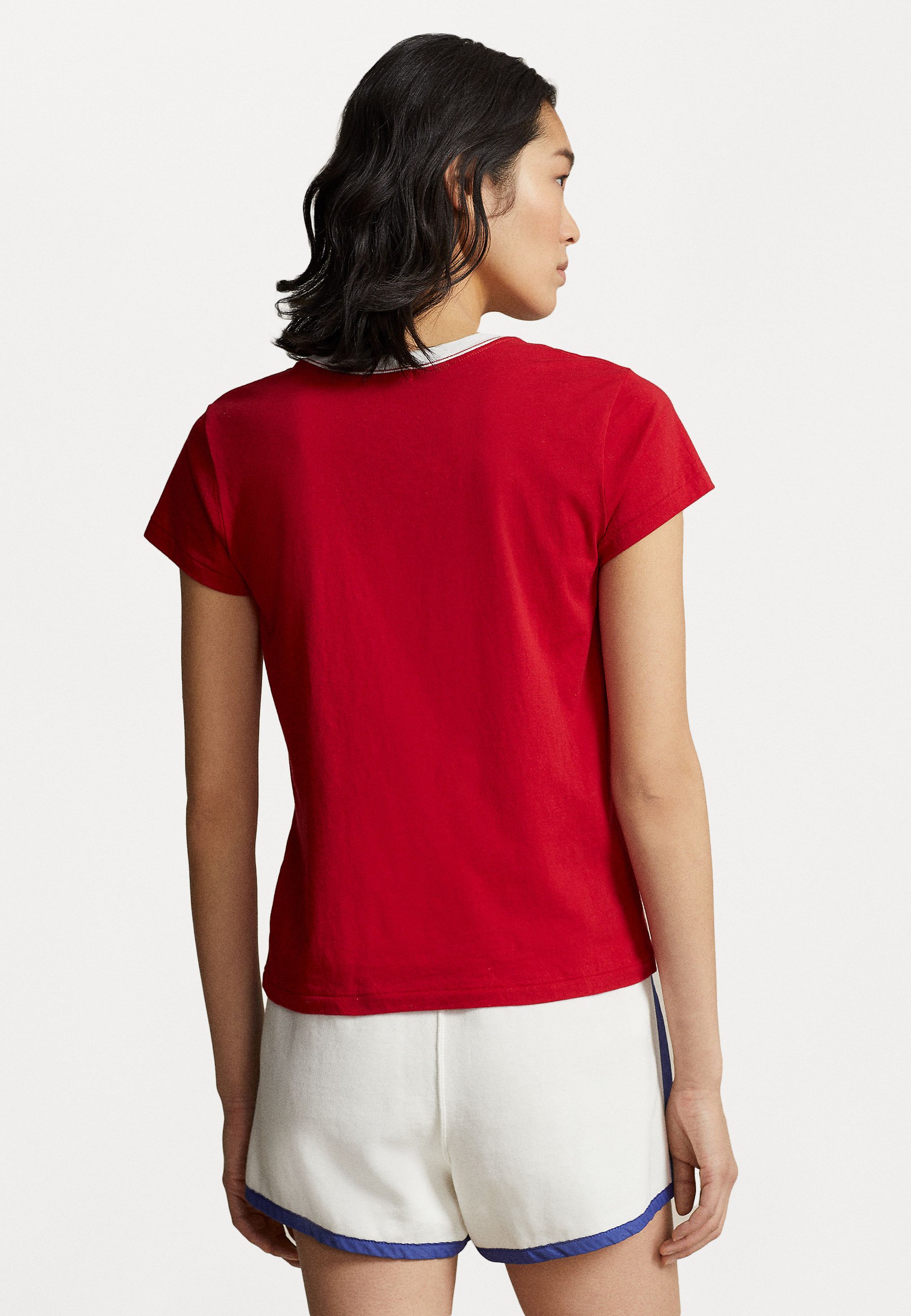 Polo Ralph Lauren BALL SHORT SLEEVE - Print T-shirt - red/light red