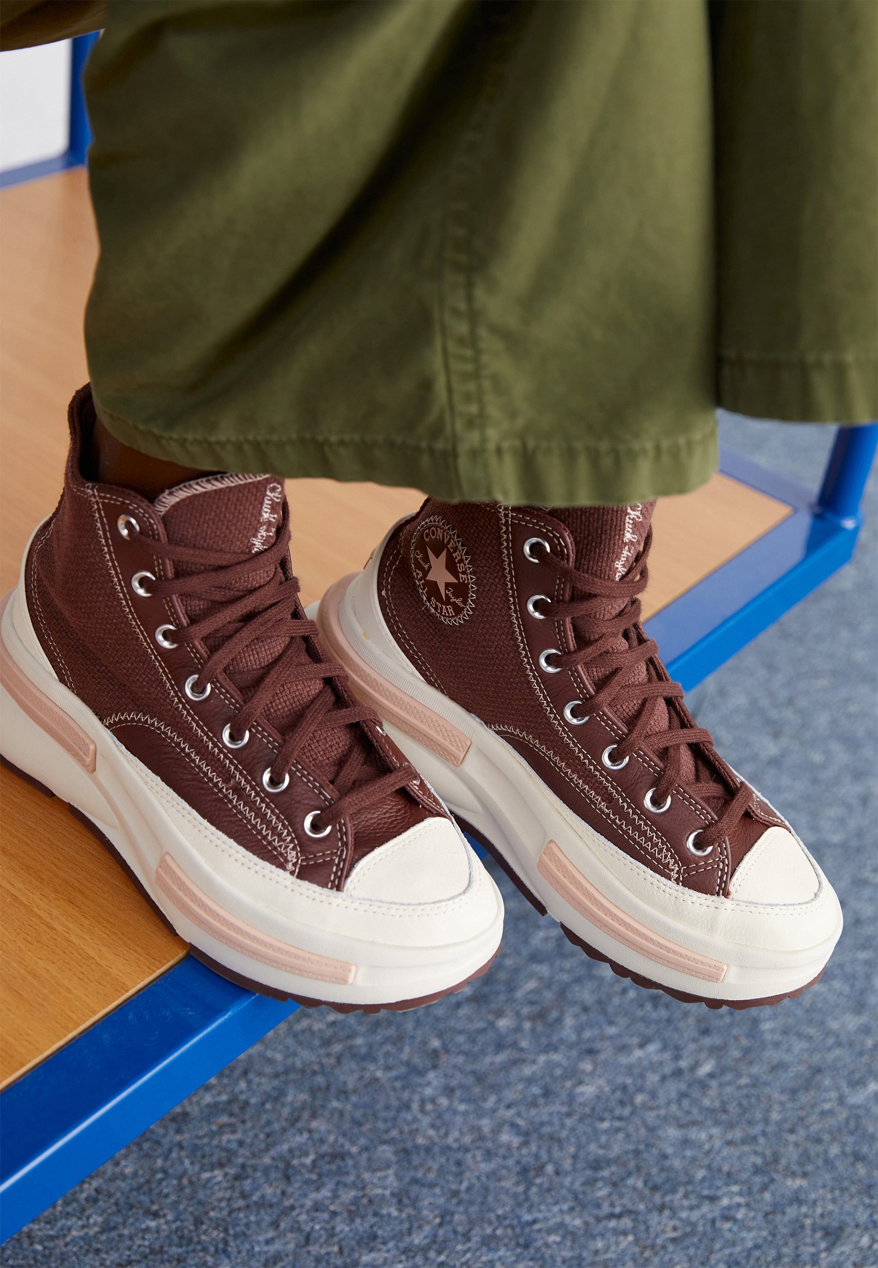 Converse RUN STAR LEGACY CX FUTURE ARCHIVE - High-top trainers - eternal earth/pink sage/egret/cognac