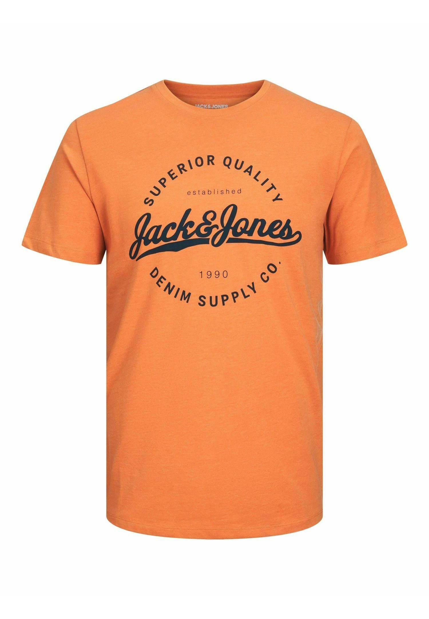 Jack &Jones KURZARM MIT FRONTPRINT - Print T-shirt - orange