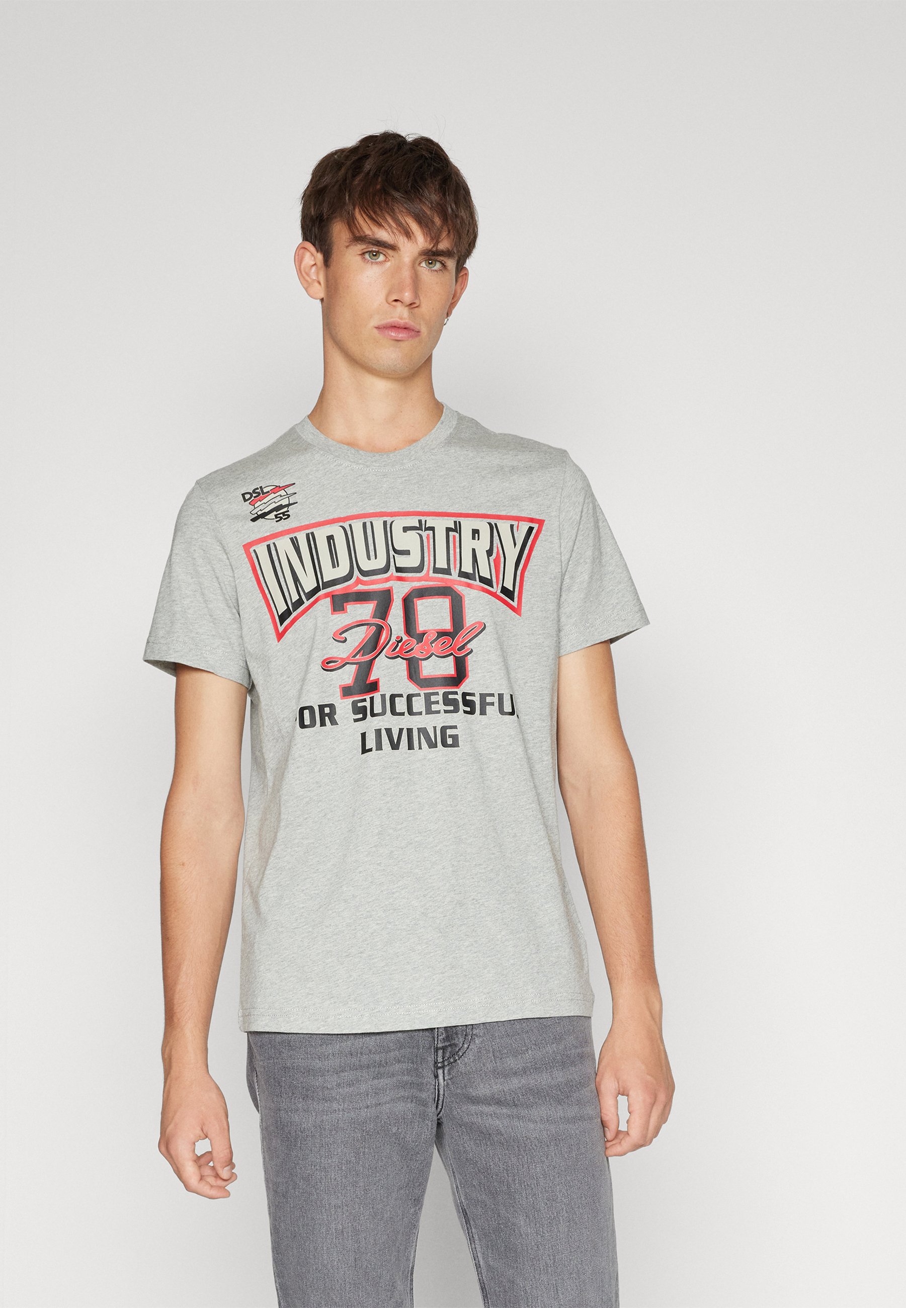 Diesel DIEGOR UNISEX - Print T-shirt - grey