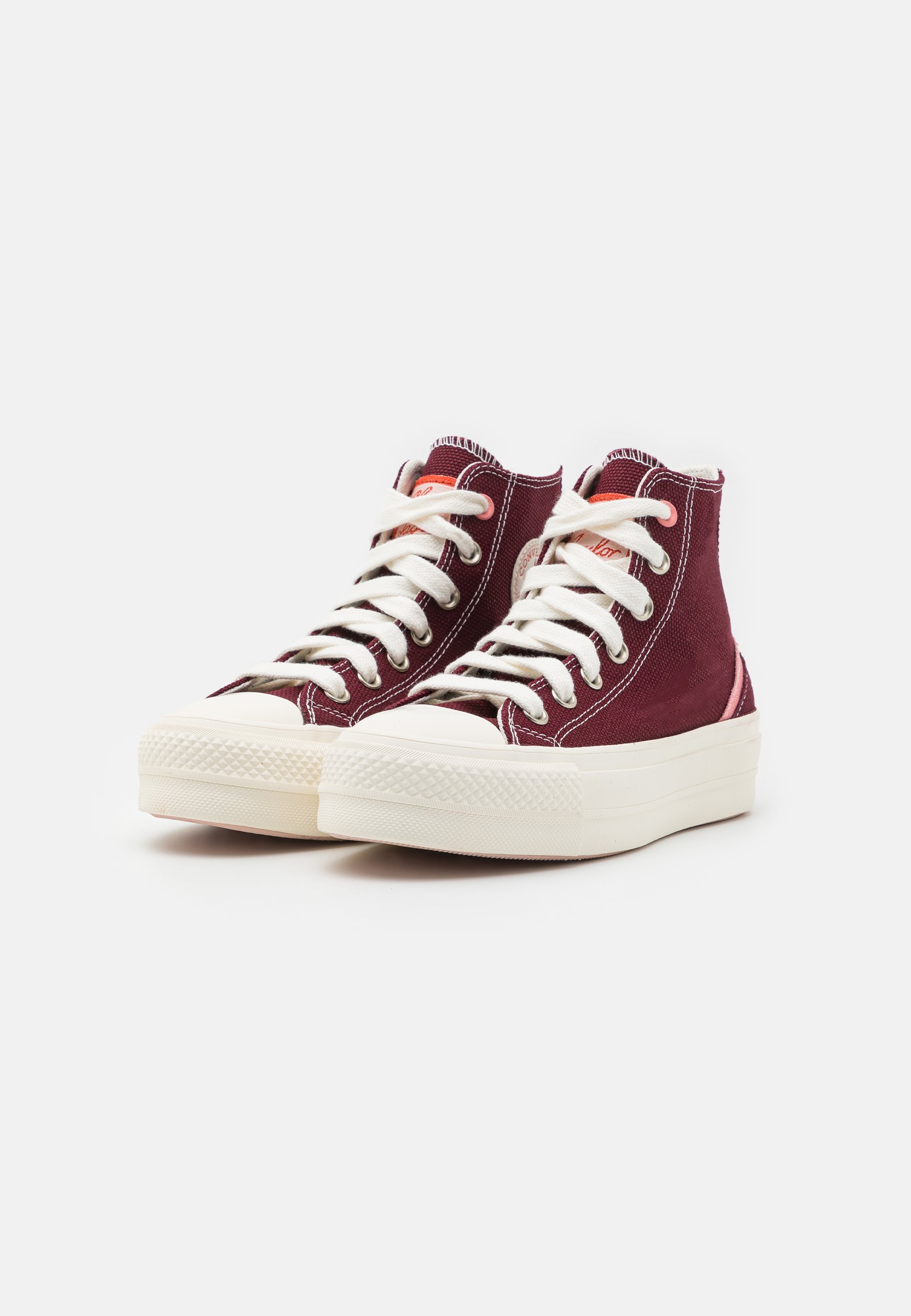 Converse CHUCK TAYLOR ALL STAR LIFT - High-top trainers - deep bordeaux/egret/nomadic rust/bordeaux