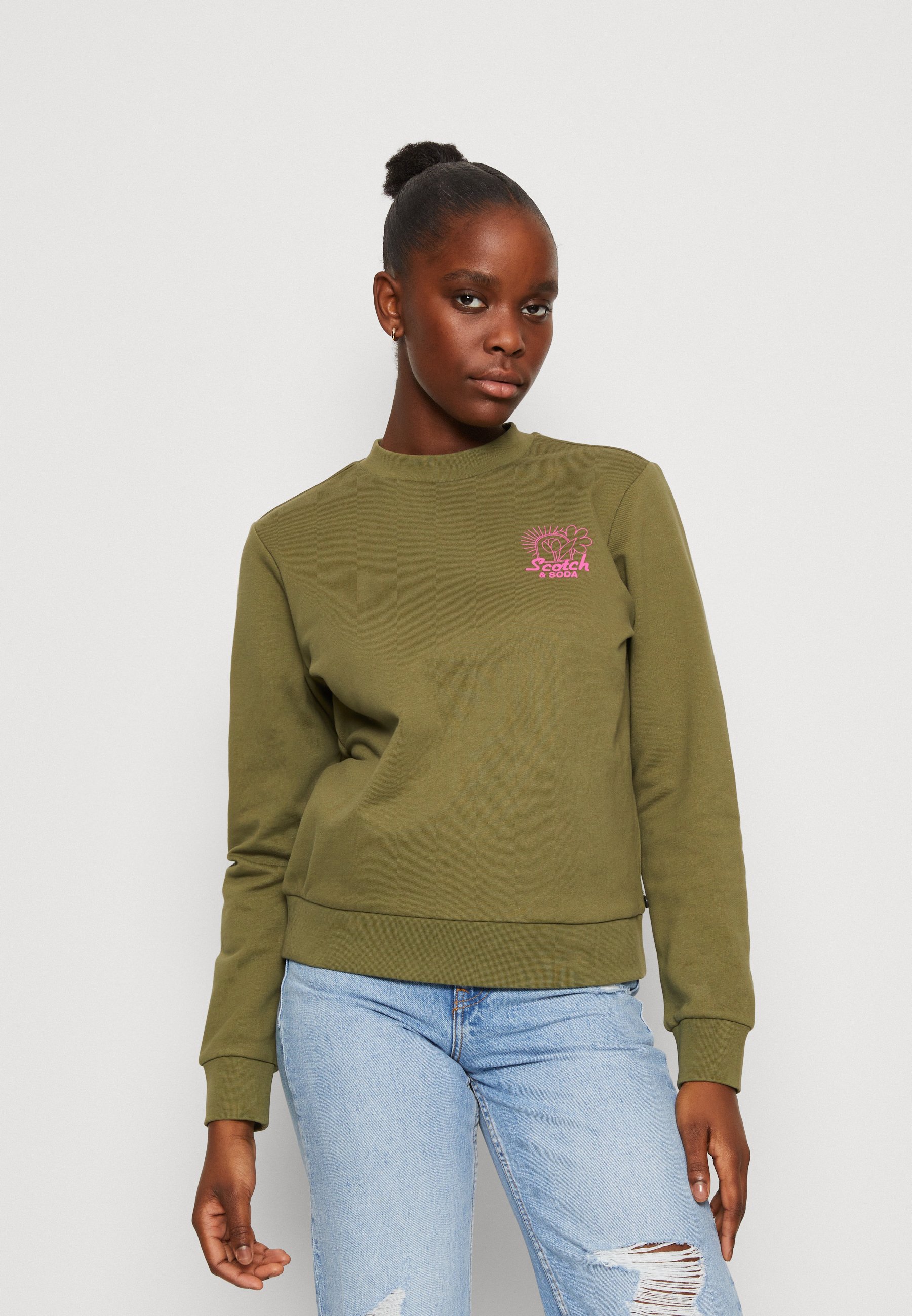 Scotch & Soda SMALL TULIP REGULAR FIT - Sweatshirt - army green/green