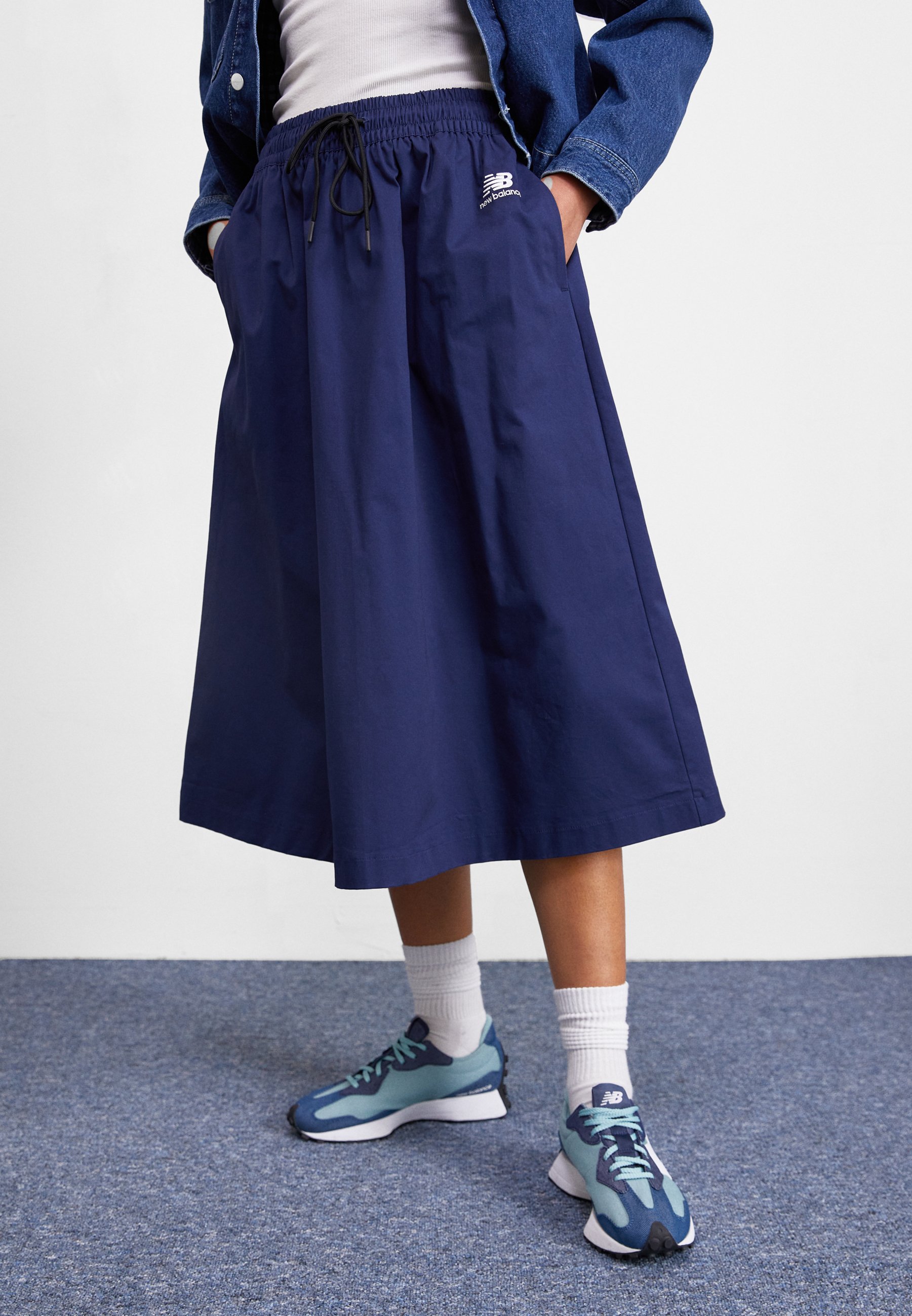 NB ATHLETICS ICONO GRAPHIC SKIRT - A-line skirt - navy/blue