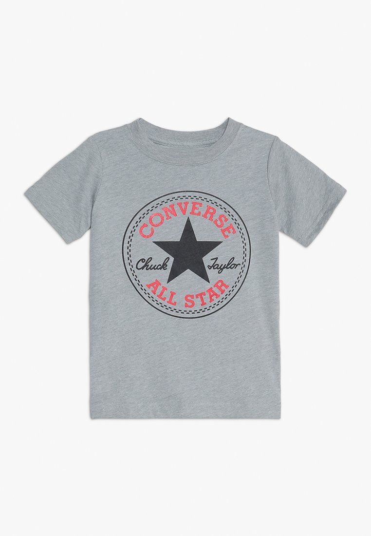 Converse CORE CHUCK PATCH TEE  - Print T-shirt - dark grey heather/mottled grey