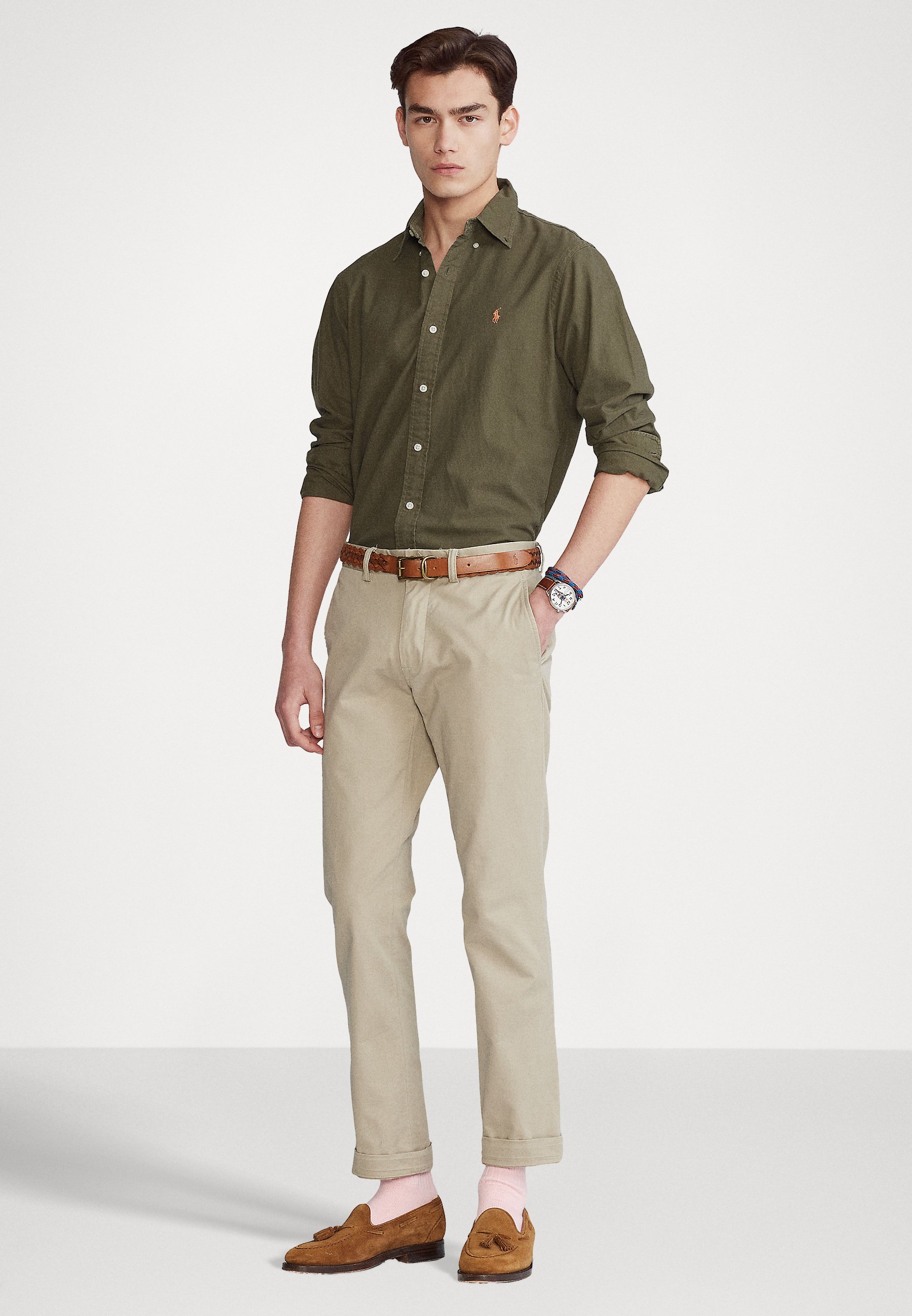 Polo Ralph Lauren LONG SLEEVE SPORT - Shirt - defender green/olive