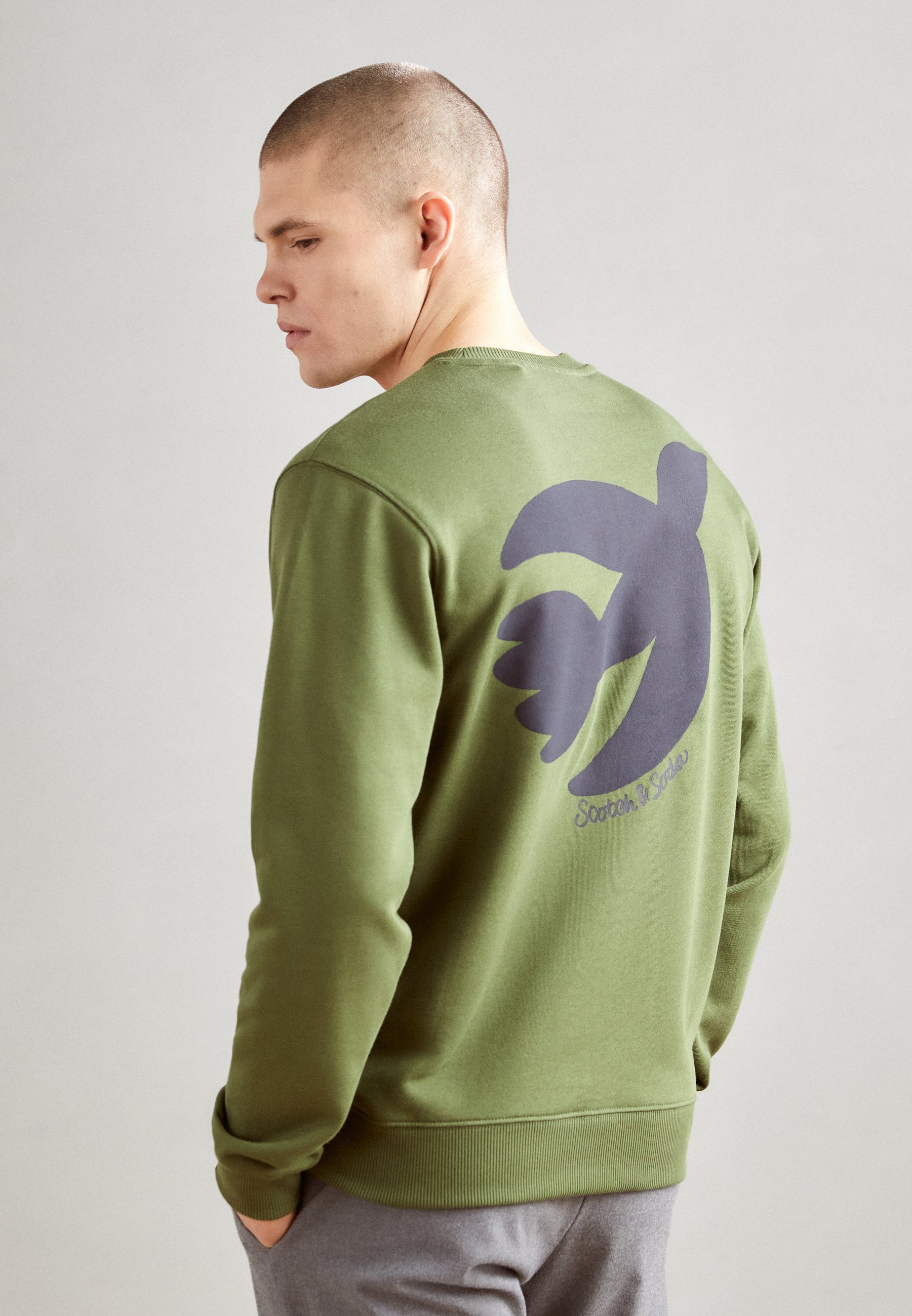Scotch & Soda REGULAR FIT FREE SPIRIT BIRD - Sweatshirt - khaki