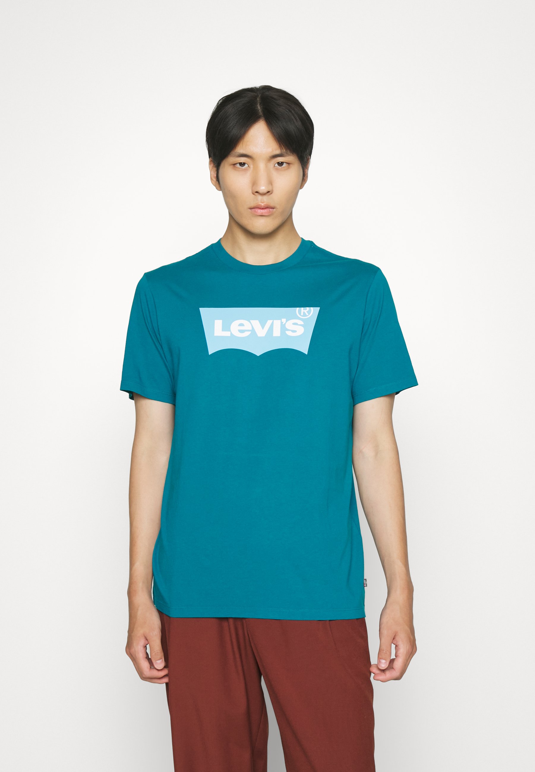 Levi's® GRAPHIC CREWNECK TEE - Print T-shirt - core ocean/turquoise