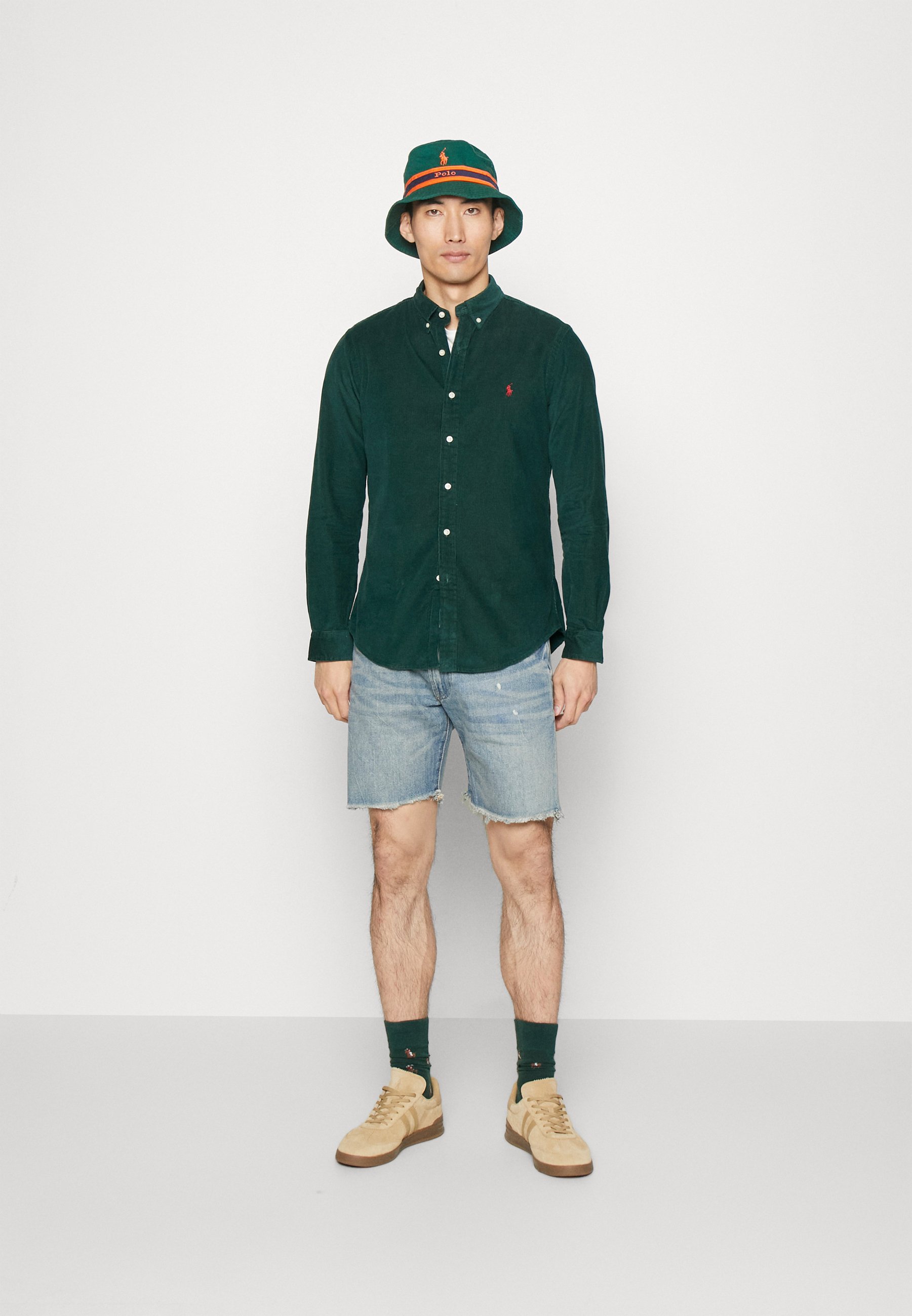 Polo Ralph Lauren LONG SLEEVE - Shirt - hunt club green/green