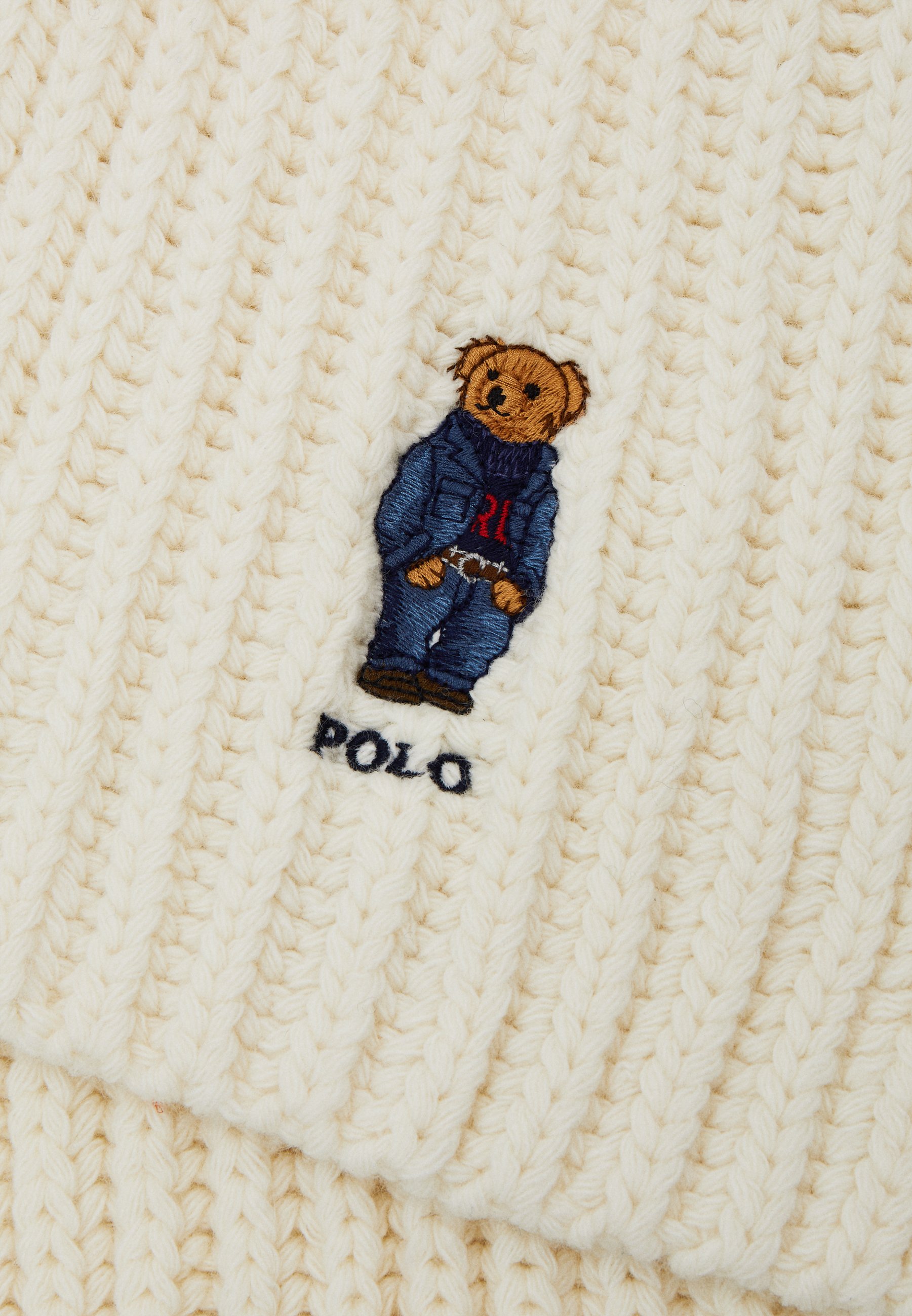 Polo Ralph Lauren BEAR SCARF - Scarf - cream/off-white