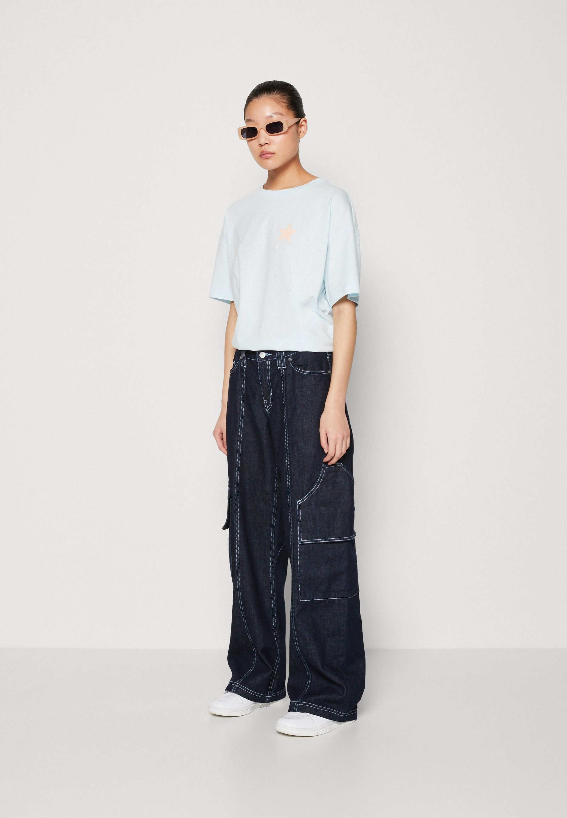 Converse CHUCK TAYLOR OVERSIZED - Print T-shirt - aqua mist/light blue