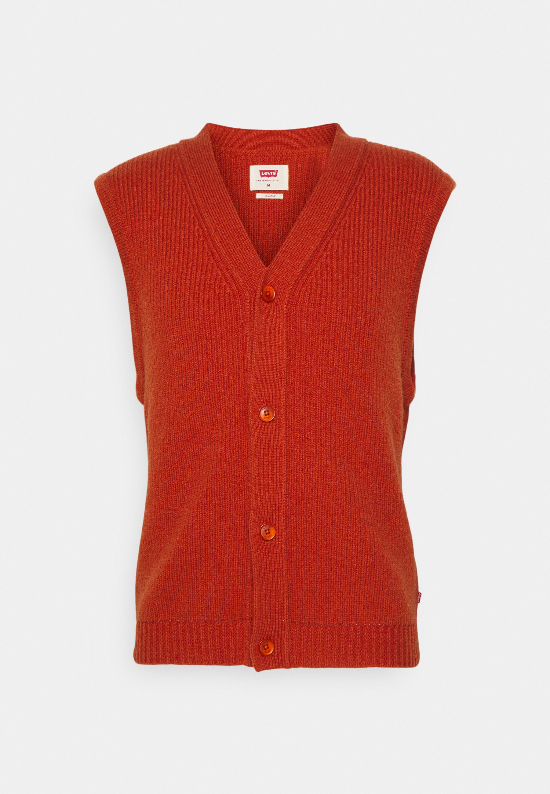 Levi's® RINCON BUTTON DOWN VEST - Waistcoat - rooibos tea/red