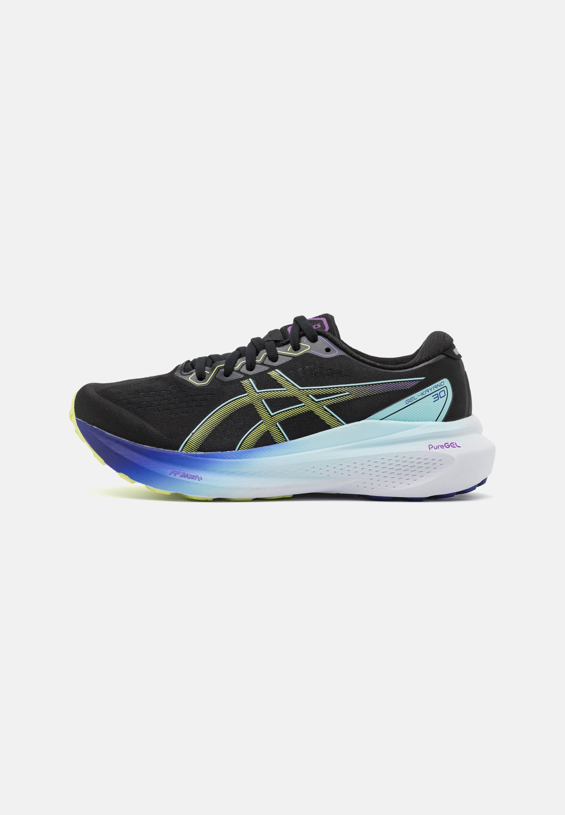 ASICS GEL-KAYANO 30 - Stabilty running shoes - black/glow yellow/black