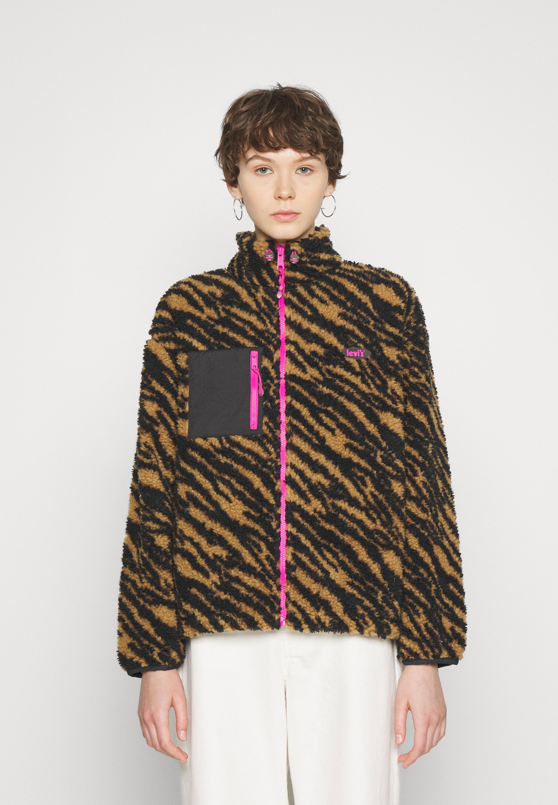 Levi's® BIG FOOT SHERPA - Fleece jacket - black/light brown/black
