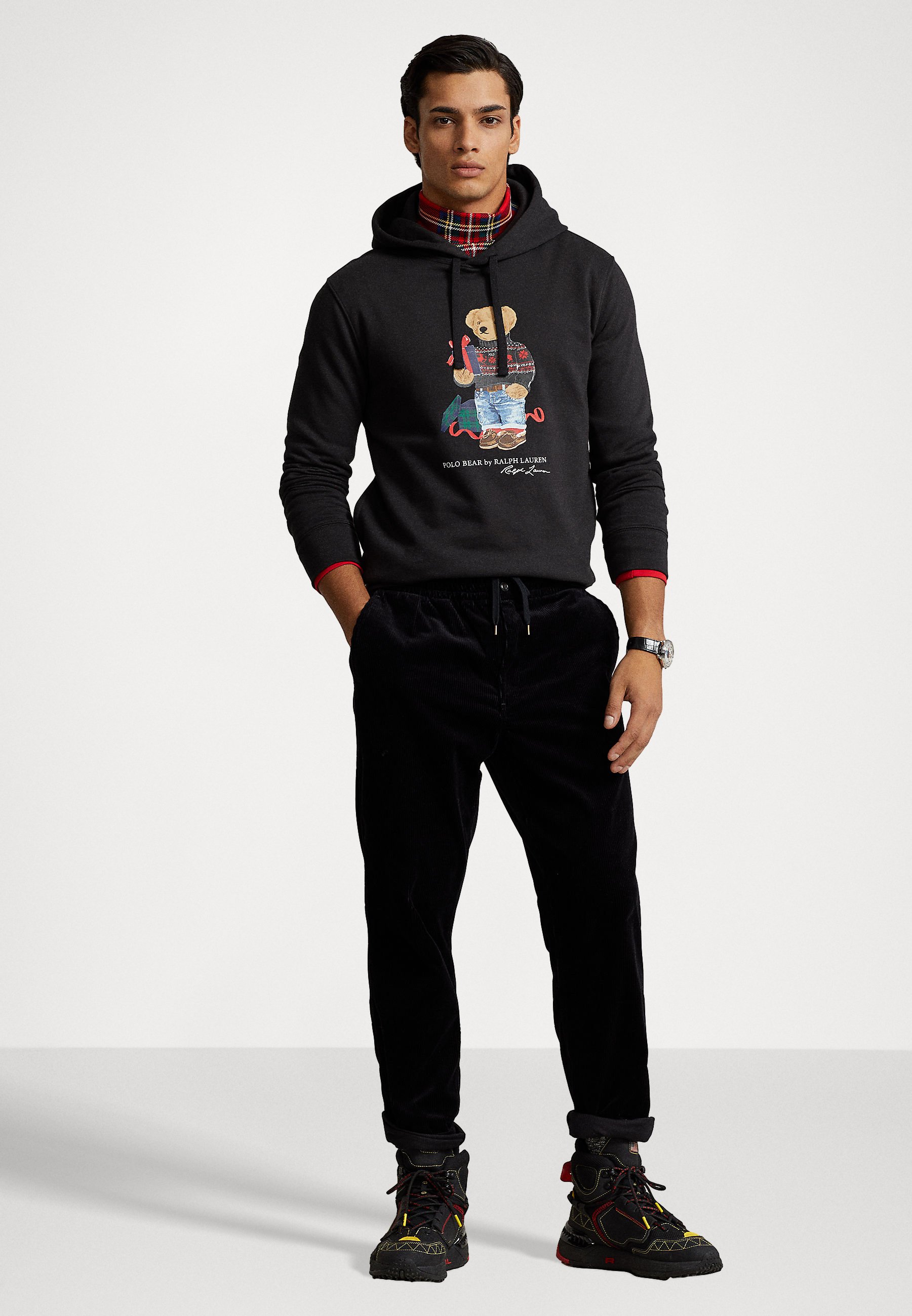Polo Ralph Lauren HOOD LONG SLEEVE - Hoodie - black