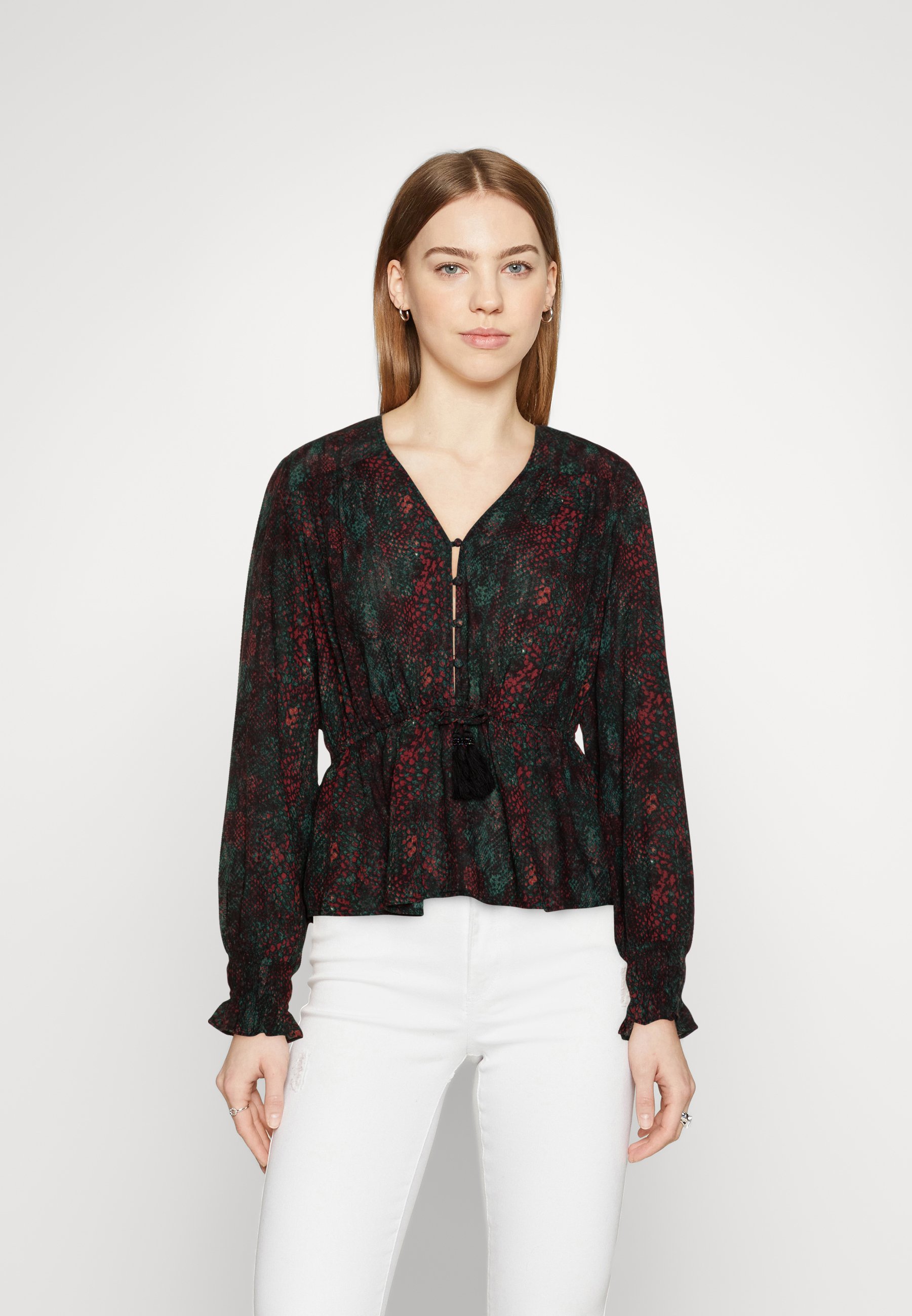 Scotch & Soda V-NECK PEPLUM - Blouse - multi-coloured