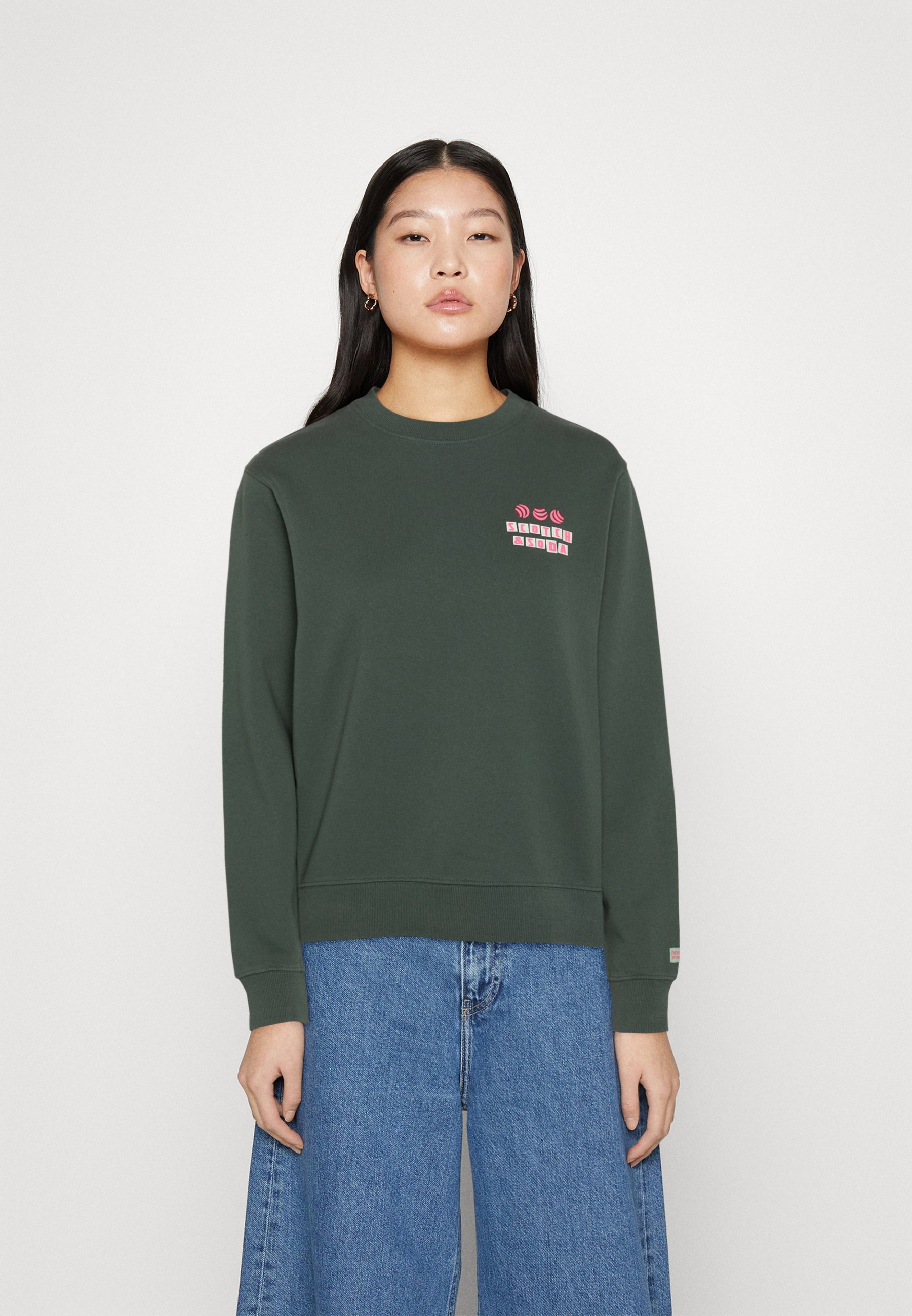 Scotch & Soda IN CONVERSION ENZYME WASH REGULAR FIT - Sweatshirt - seaweed/dark green