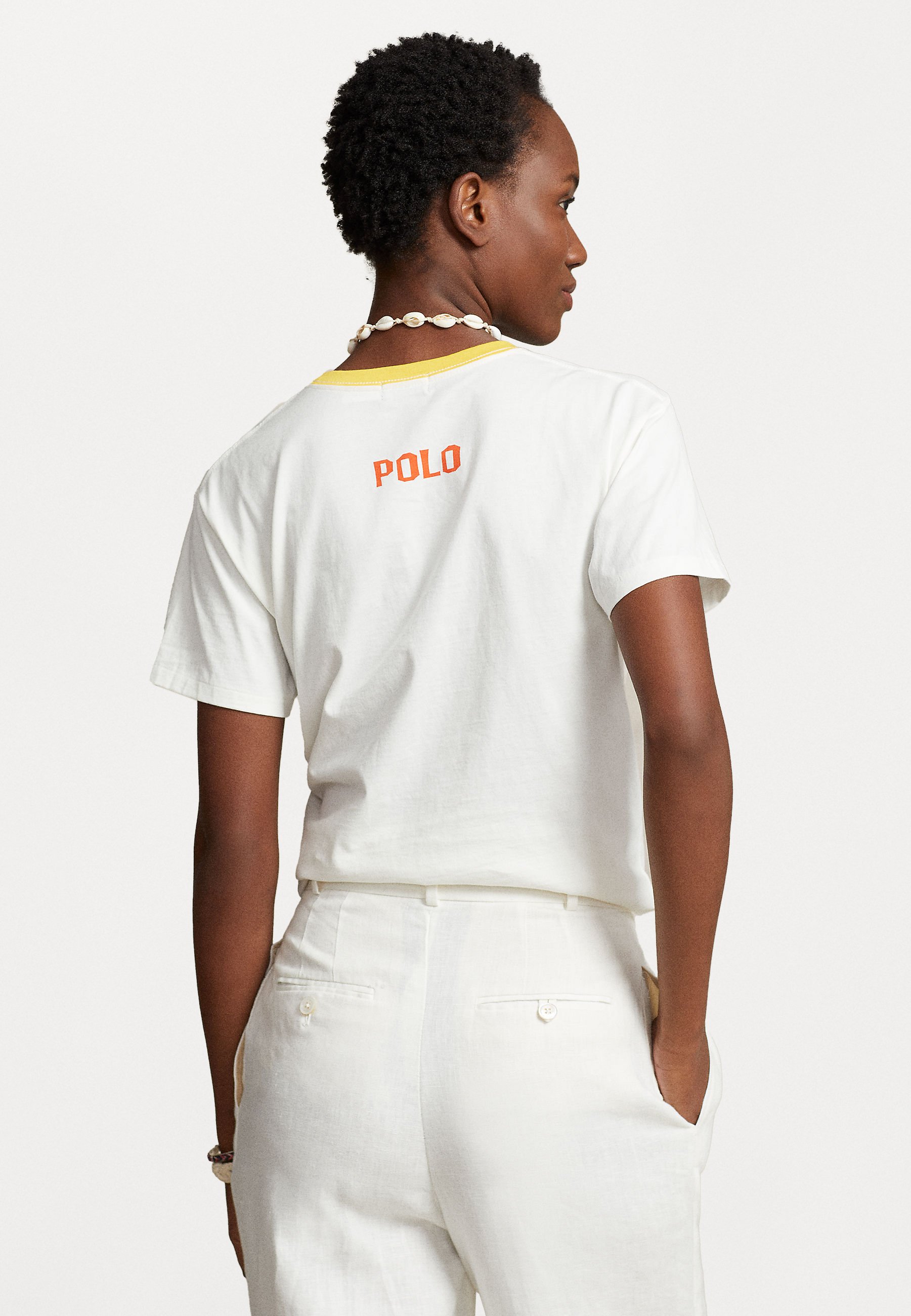 Polo Ralph Lauren SUNSET SHORT SLEEVE - Print T-shirt - deckwash white/white