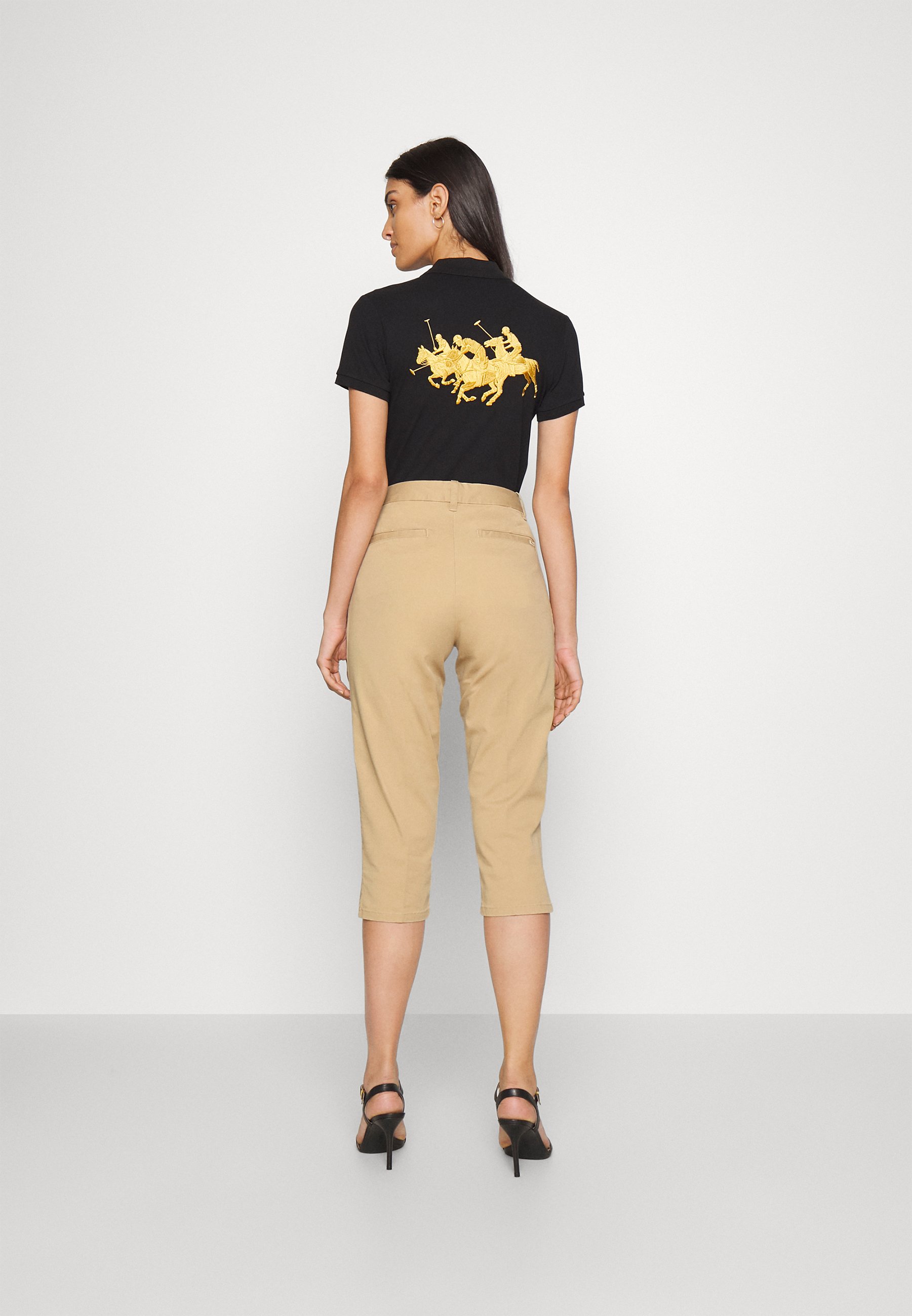 Polo Ralph Lauren CROPPED FLAT FRONT - Trousers - vintage khaki/dark blue