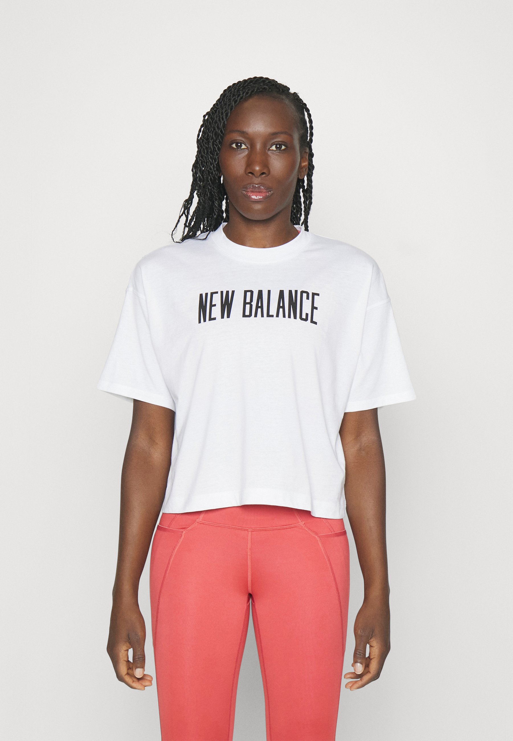 NB RELENTLESS HEATHERTECH - Print T-shirt - white (100)/white