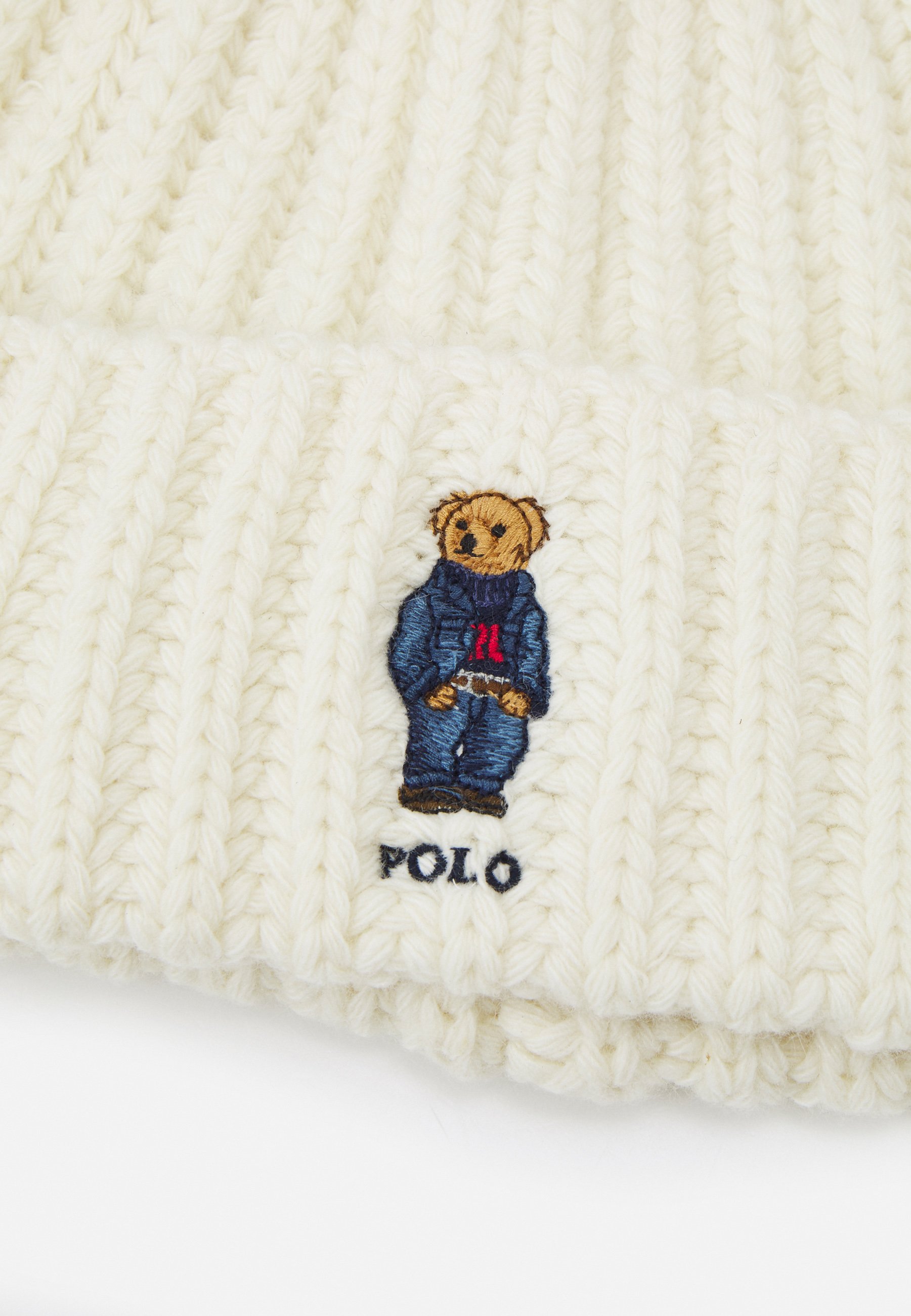 Polo Ralph Lauren BEAR BEANIE COLD WEATHER - Beanie - cream/off-white