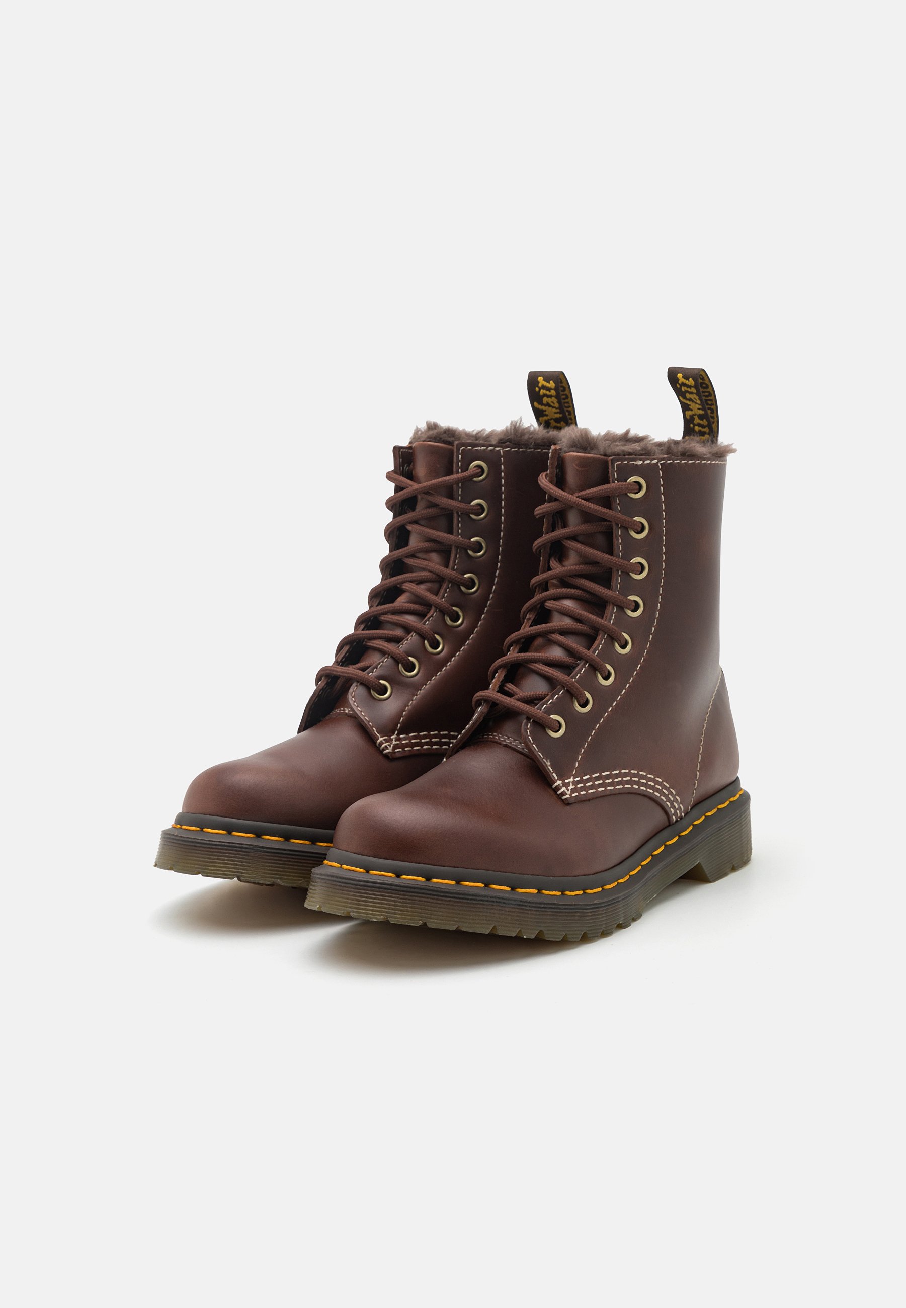 Dr. Martens 1460 SERENA - Lace-up ankle boots - dark brown/light brown/dark brown