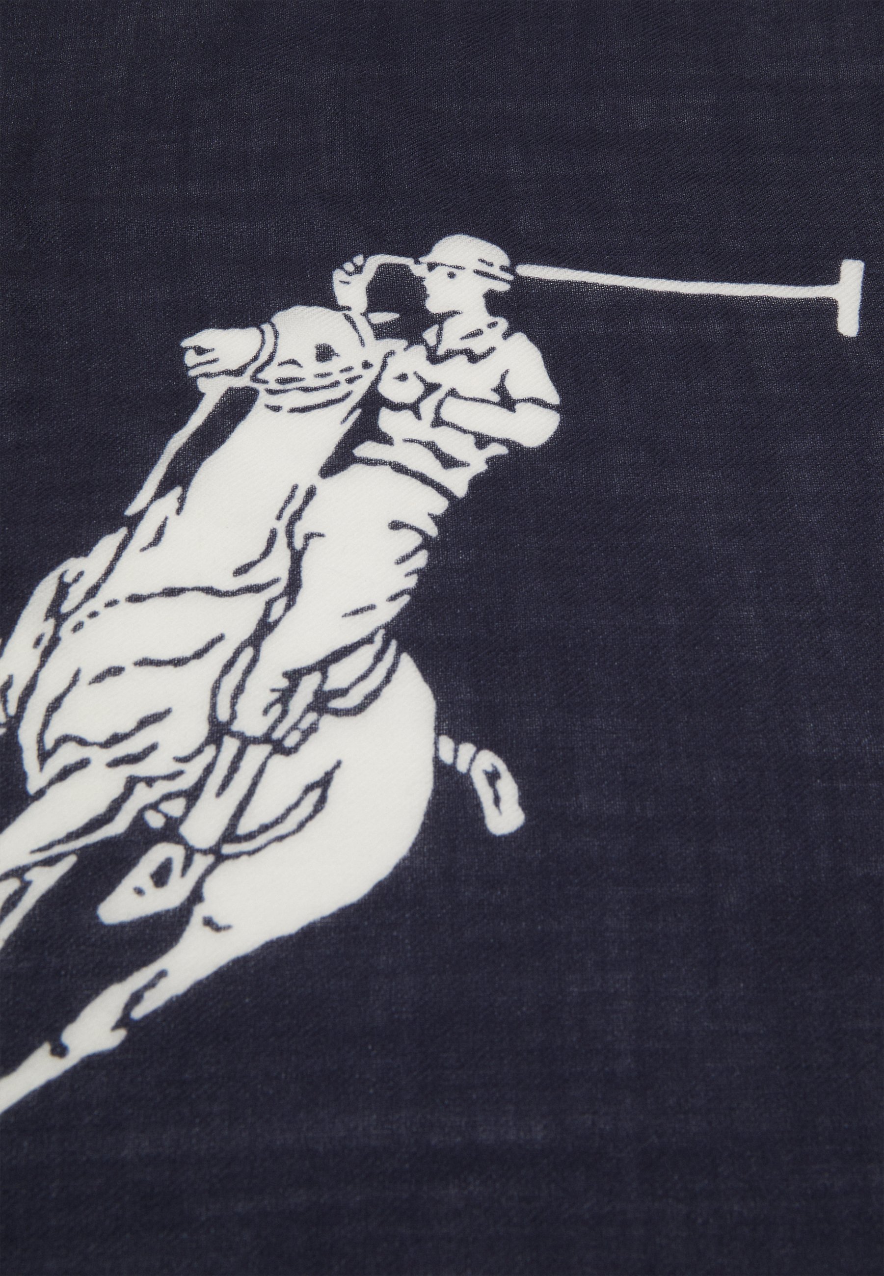 Polo Ralph Lauren PONY SQUARE  - Foulard - navy/cream/dark blue