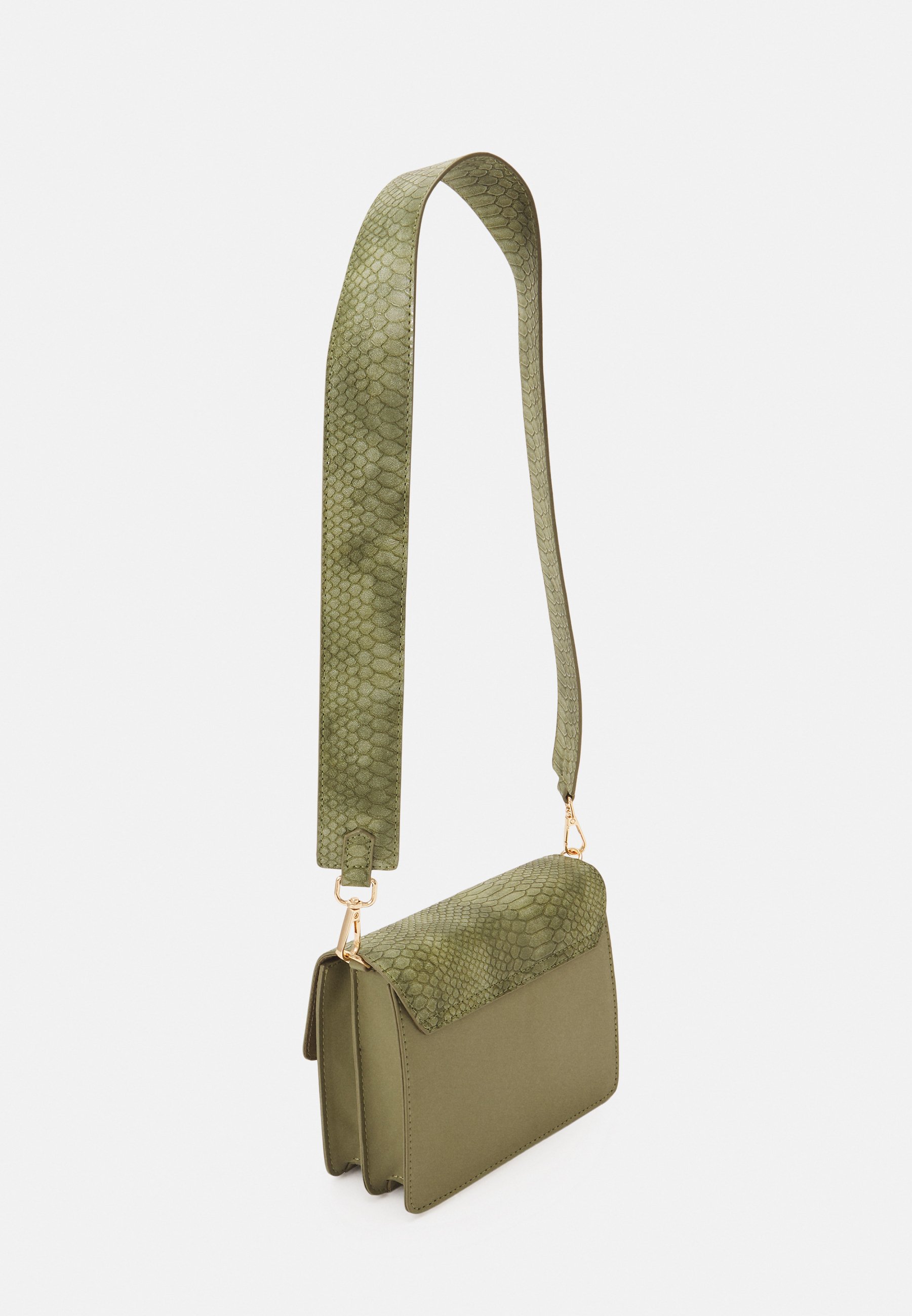 ONLY ONLSARAH SNAKE CROSSOVER BAG - Across body bag - olive branch/green