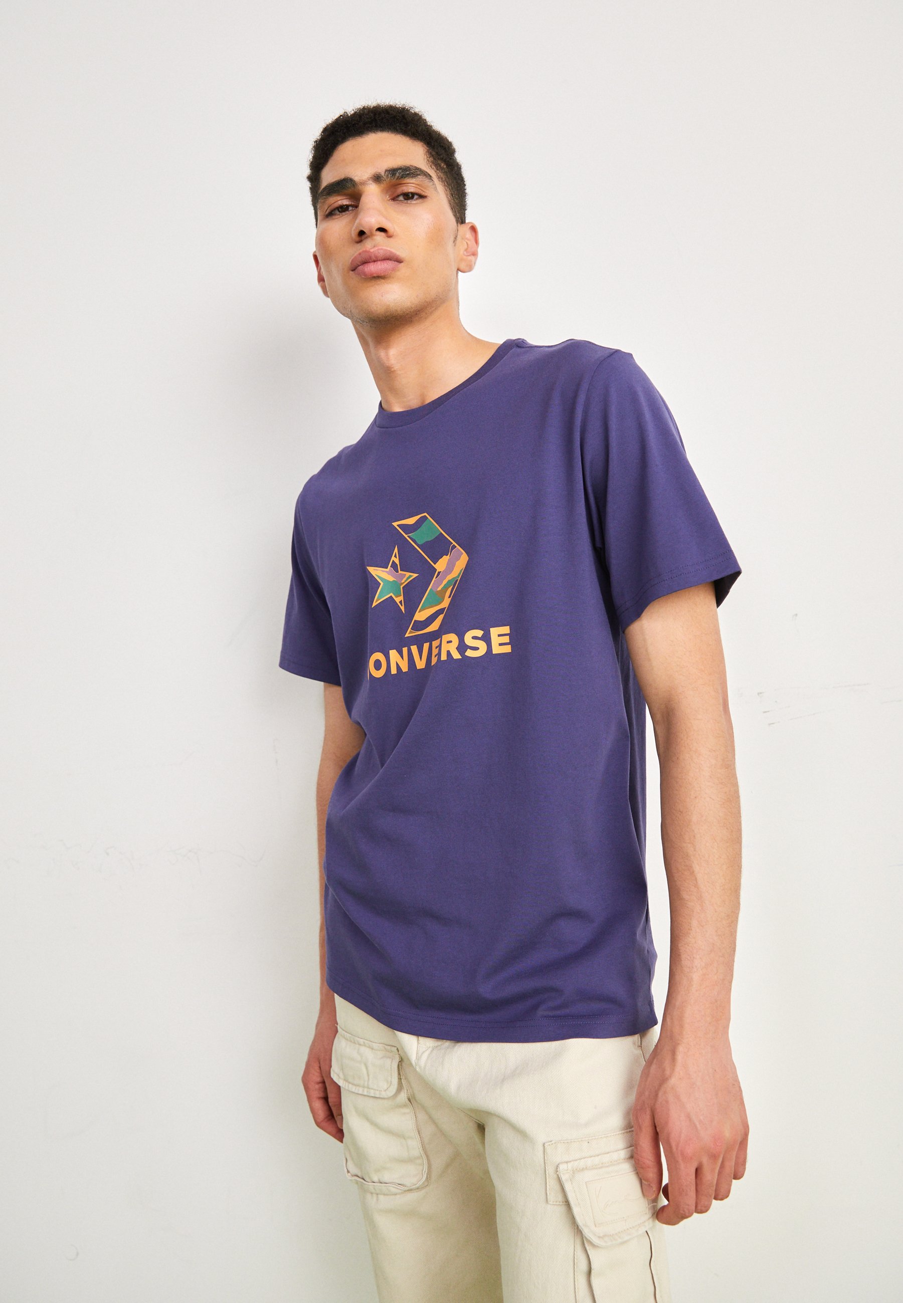 Converse WINTER STAR GRAPHIC TEE UNISEX - Print T-shirt - uncharted waters/blue-grey
