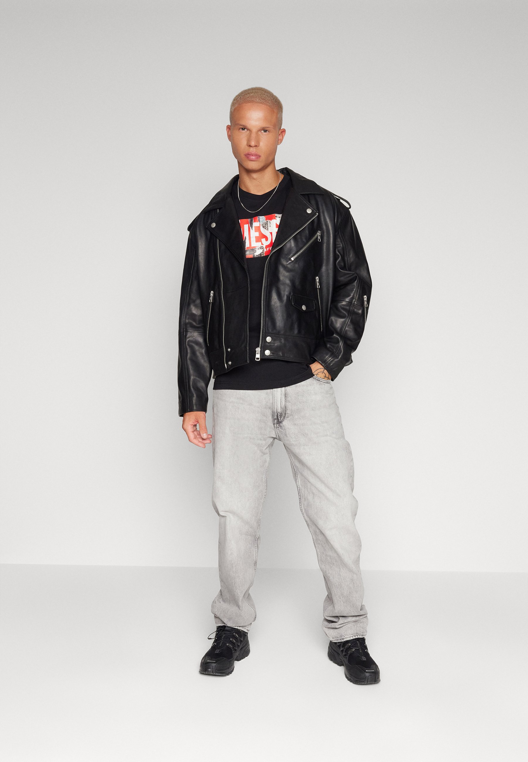 Diesel JUST RUNWAY GENDERLESS UNISEX - Print T-shirt - black
