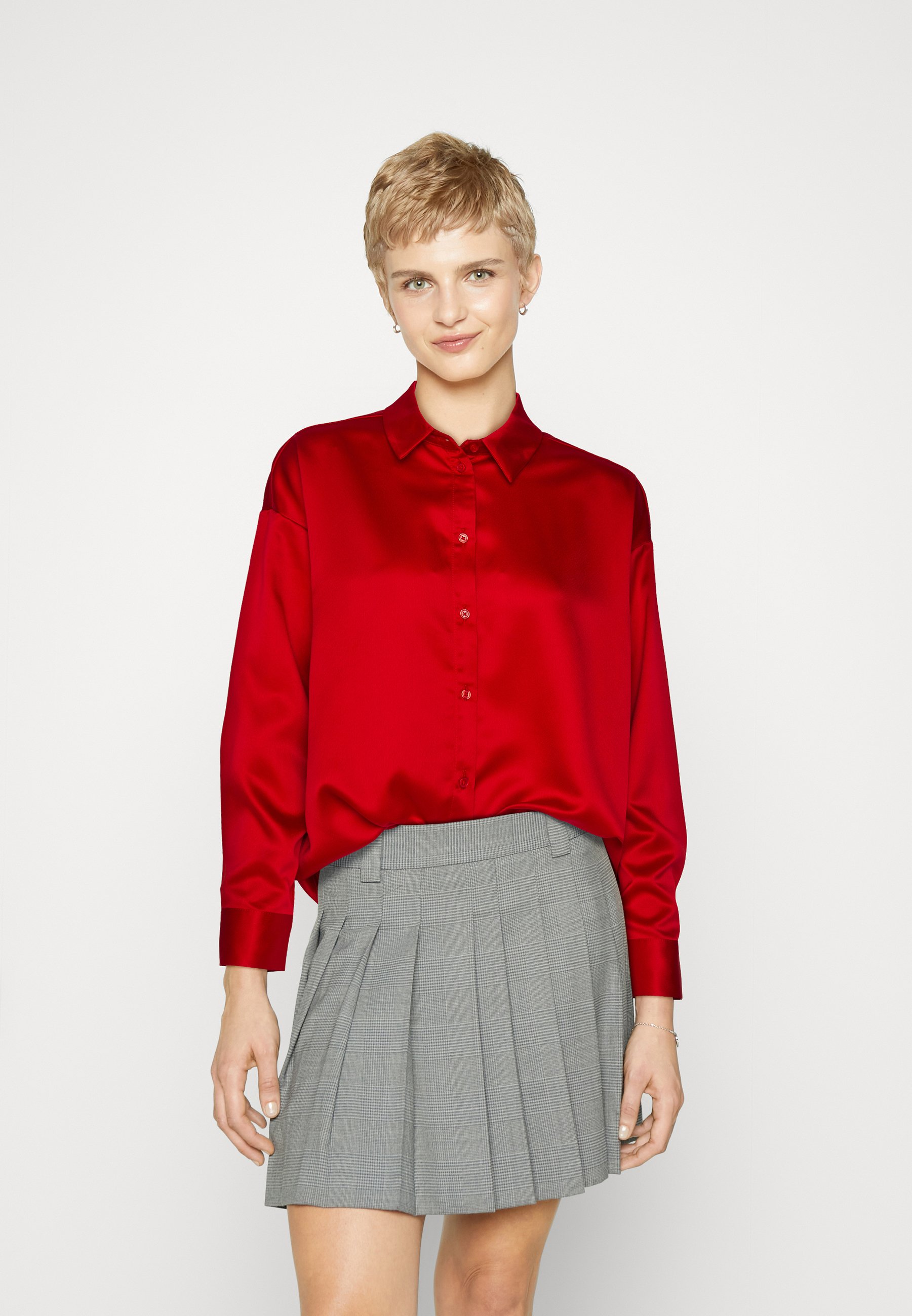 Vero Moda VMMERLE  - Button-down blouse - pompeian red/red