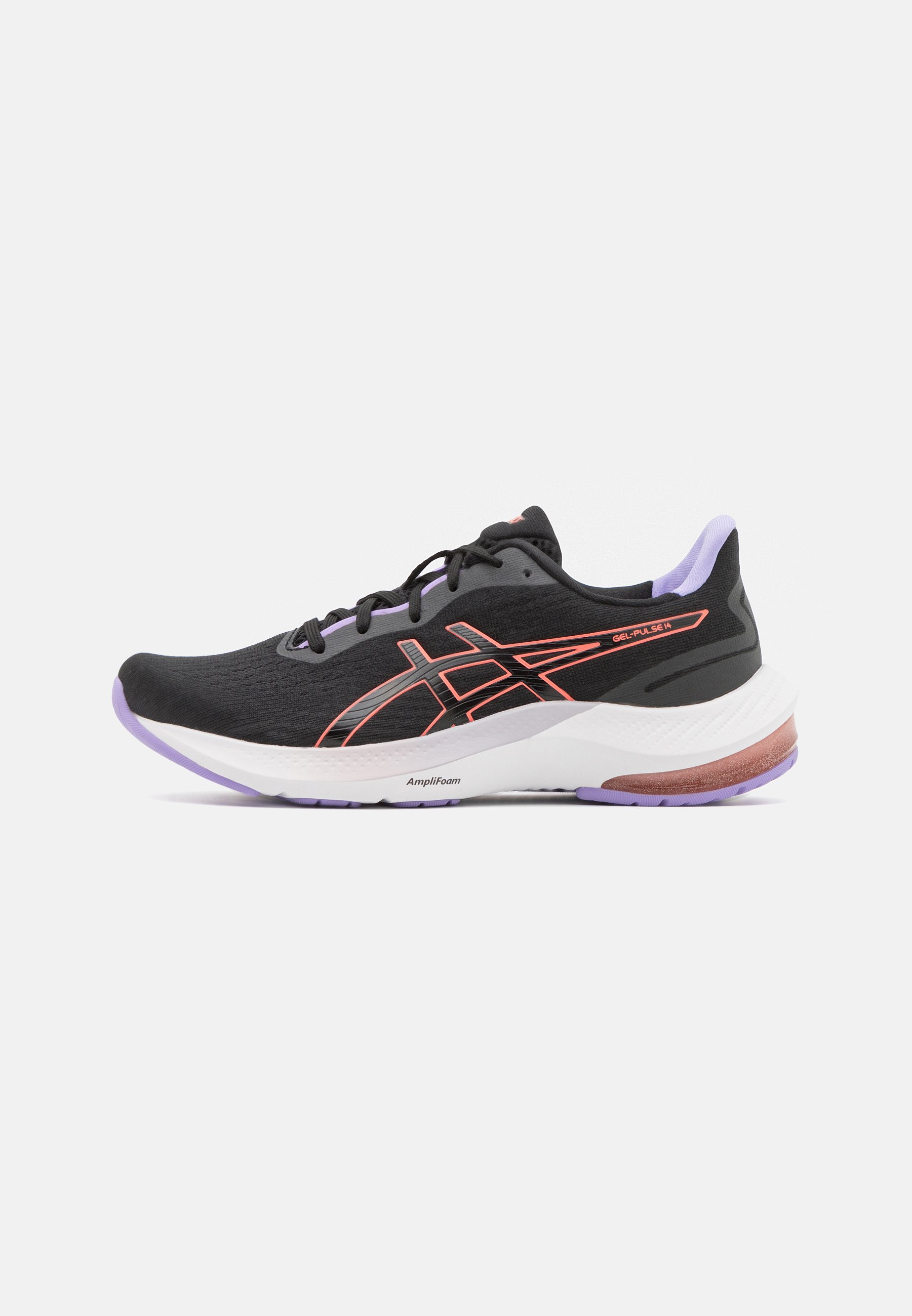 ASICS GEL PULSE 14 - Neutral running shoes - black/papaya/black