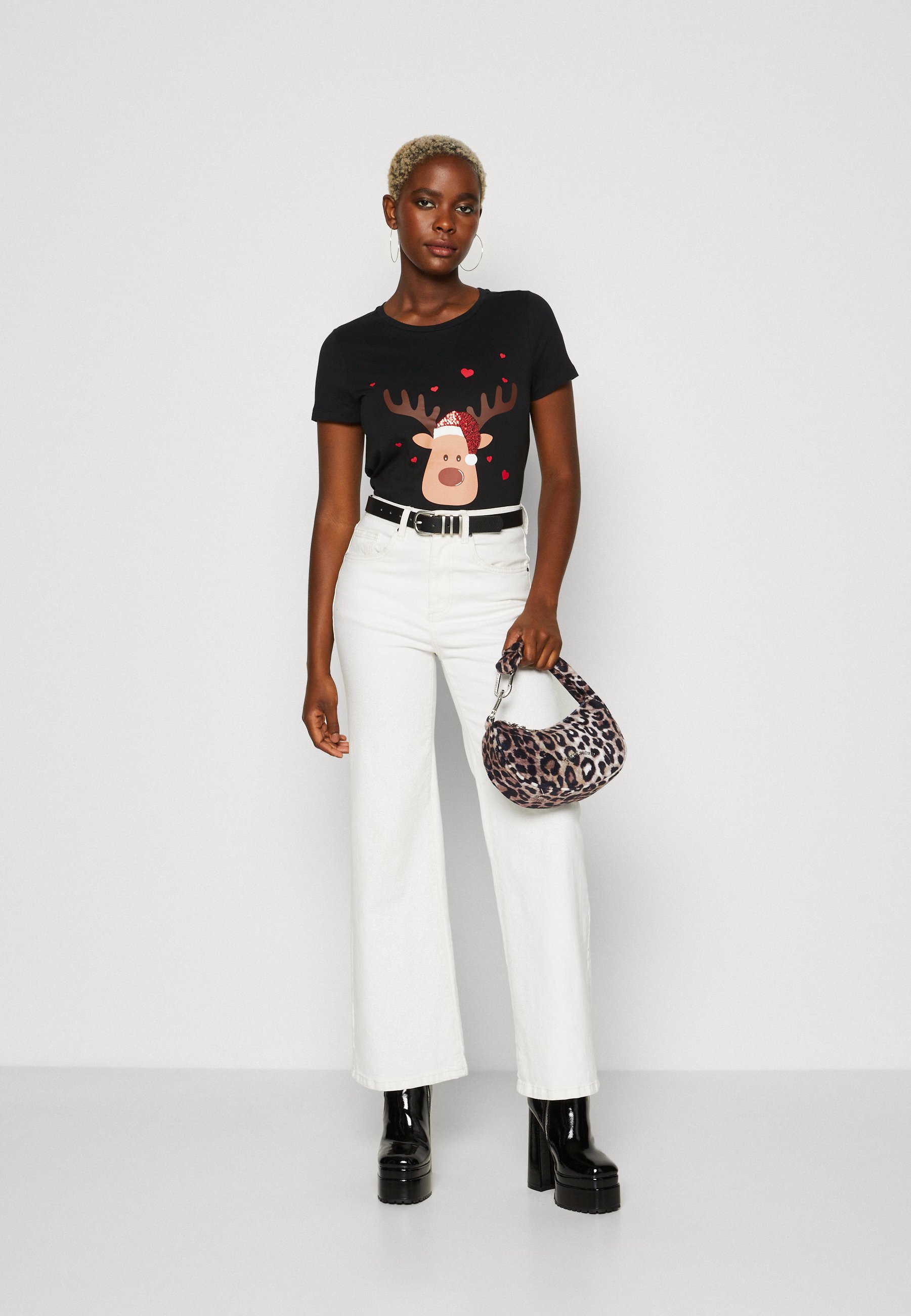 Vero Moda VMFRANCIS XMAS - Print T-shirt - black