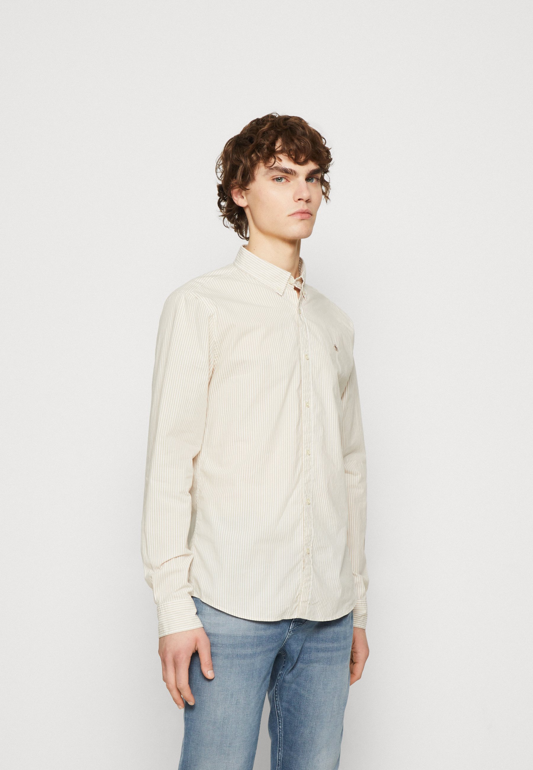 Scotch & Soda ESSENTIAL STRIPE SHIRT - Shirt - sand