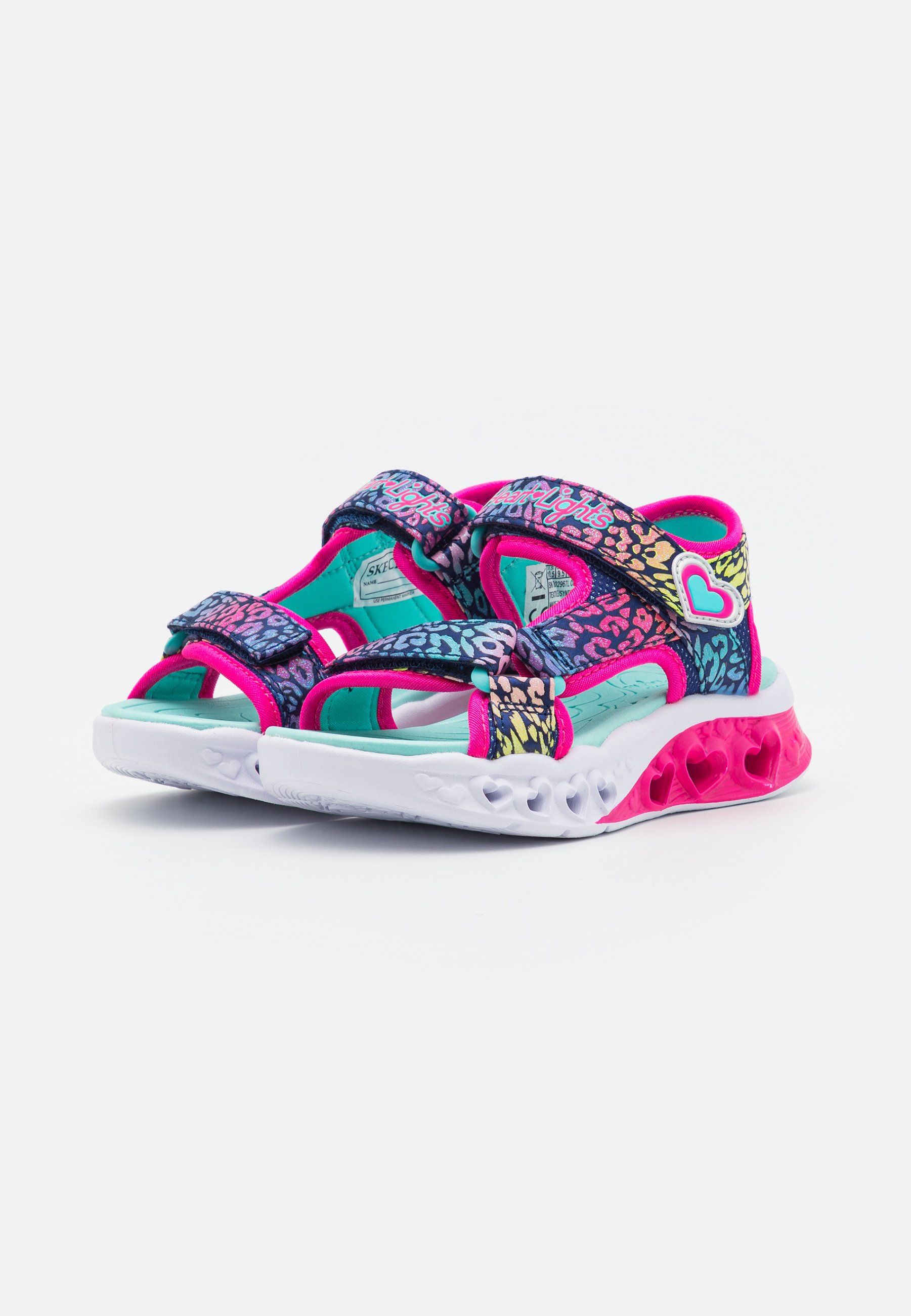Skechers FLUTTER HEARTS  - Sandals - navy/multi-coloured/dark blue