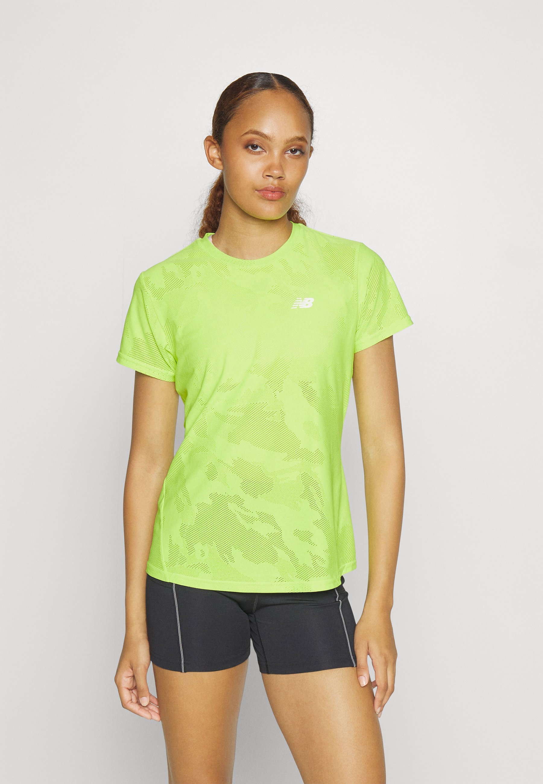 NB SPEED SHORT SLEEVE - Sports T-shirt - thirty watt/neon yellow