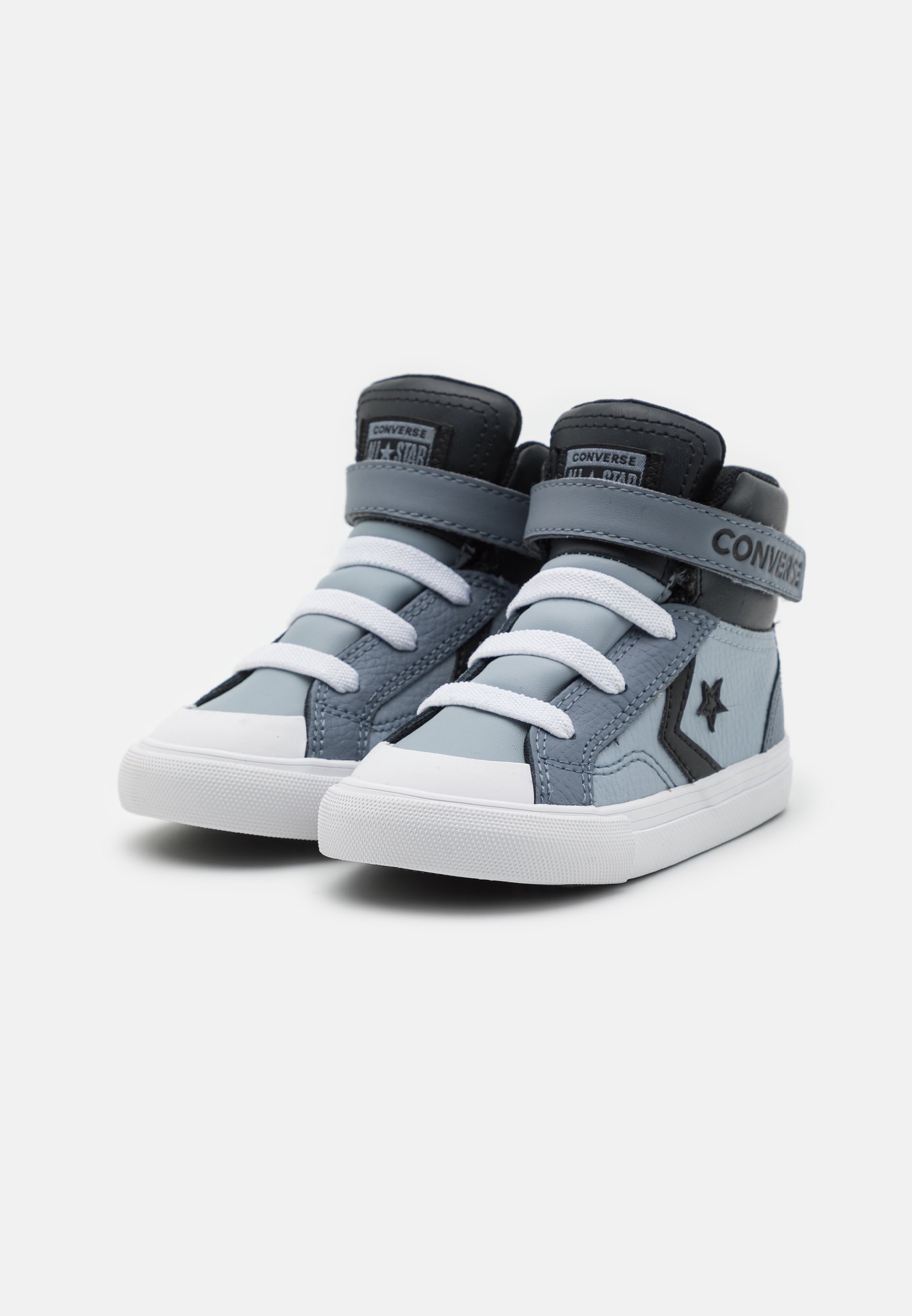 Converse PRO BLAZE STRAP VINTAGE ATHLETIC TODDLER - High-top trainers - heirloom silver/black/white/light blue