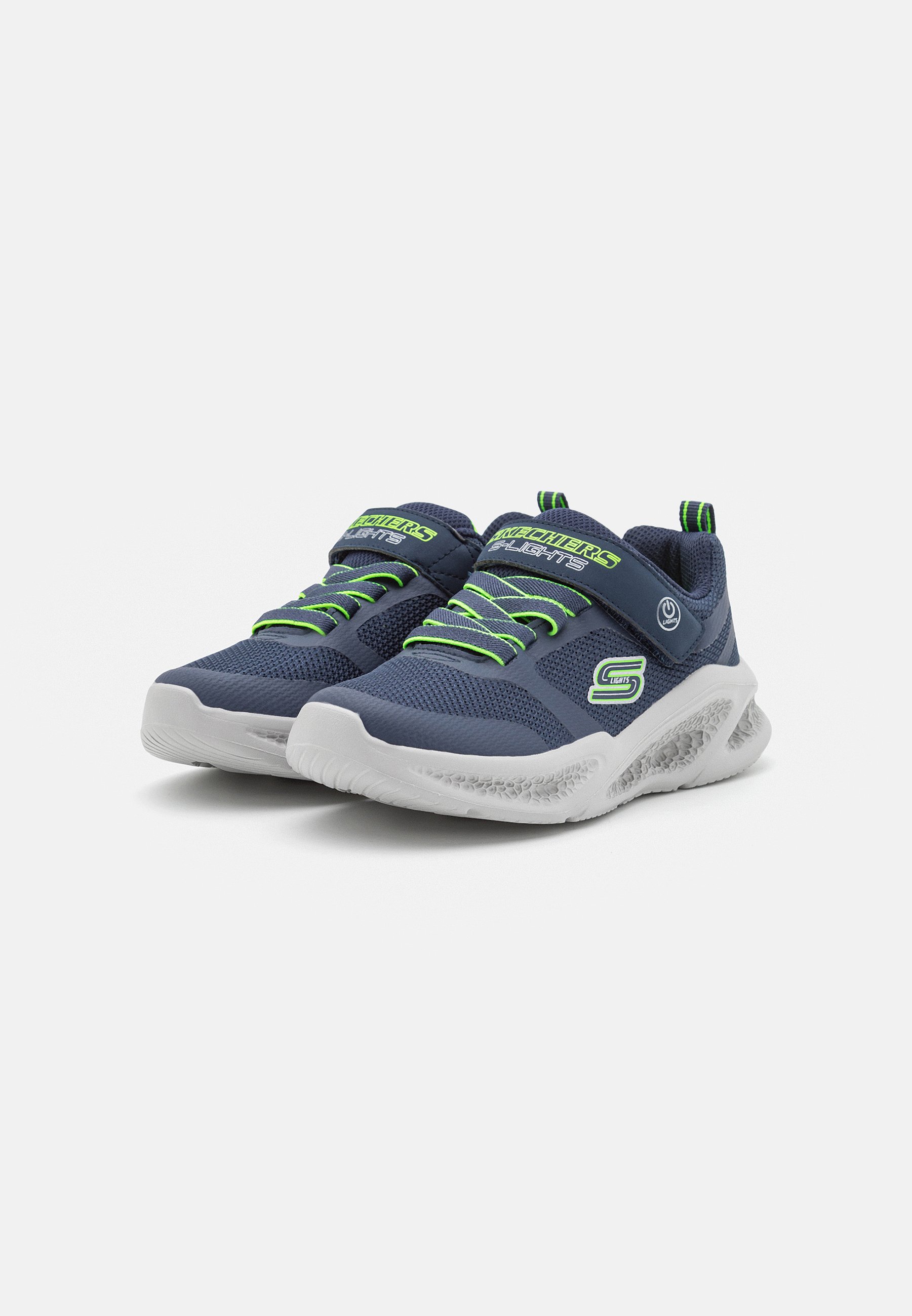 Skechers LIGHTED GORE STRAP  - Trainers - navy/lime/dark blue