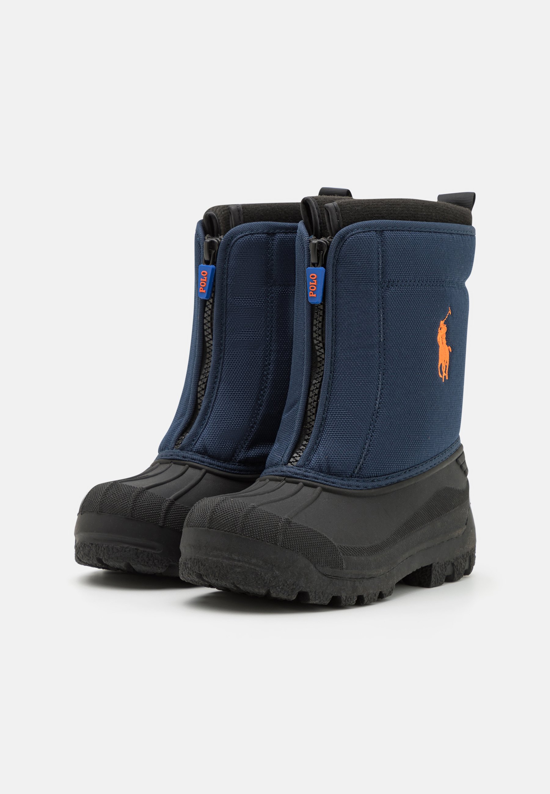 Polo Ralph Lauren QUILO ZIP UNISEX - Winter boots - navy/orange/dark blue