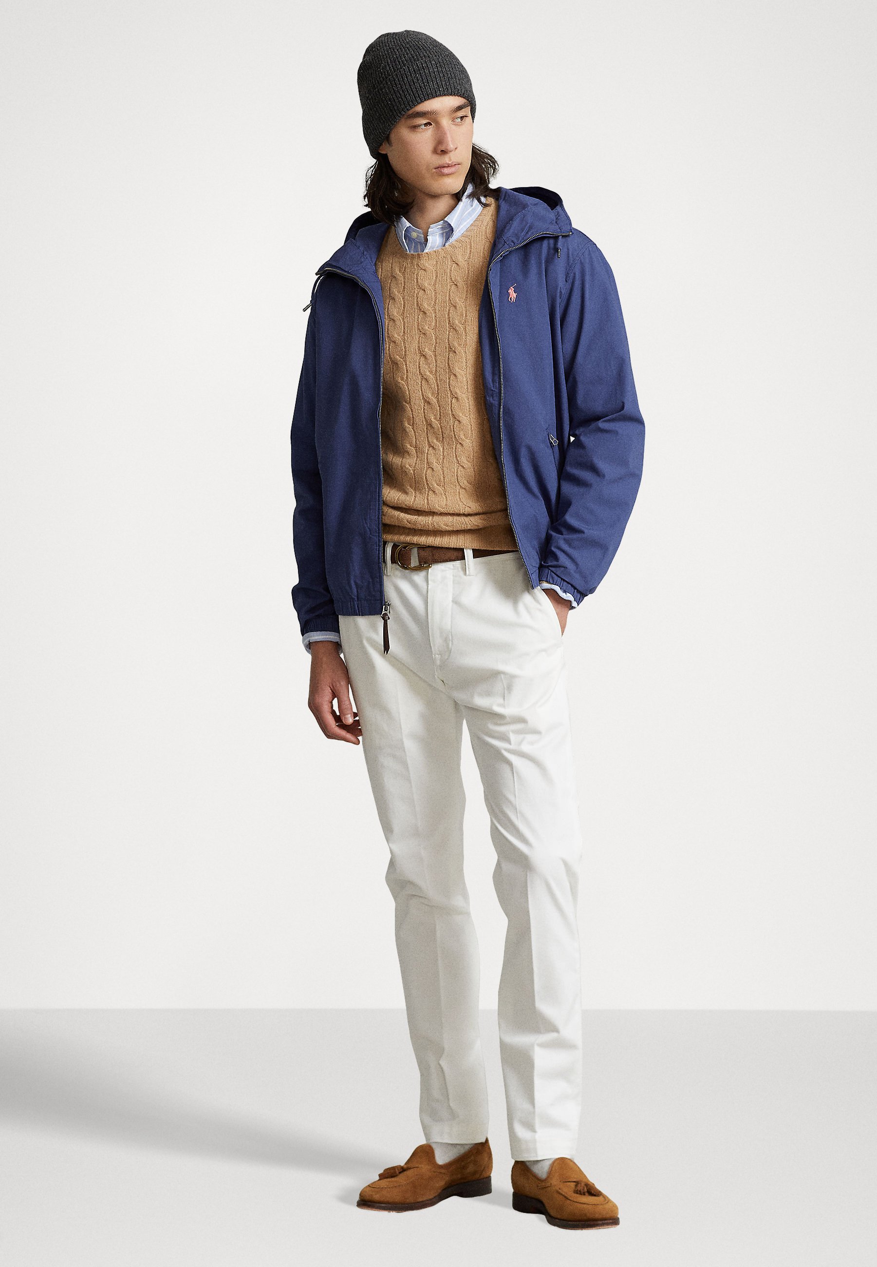Polo Ralph Lauren CANVAS HOODED JACKET - Summer jacket - light navy/dark blue