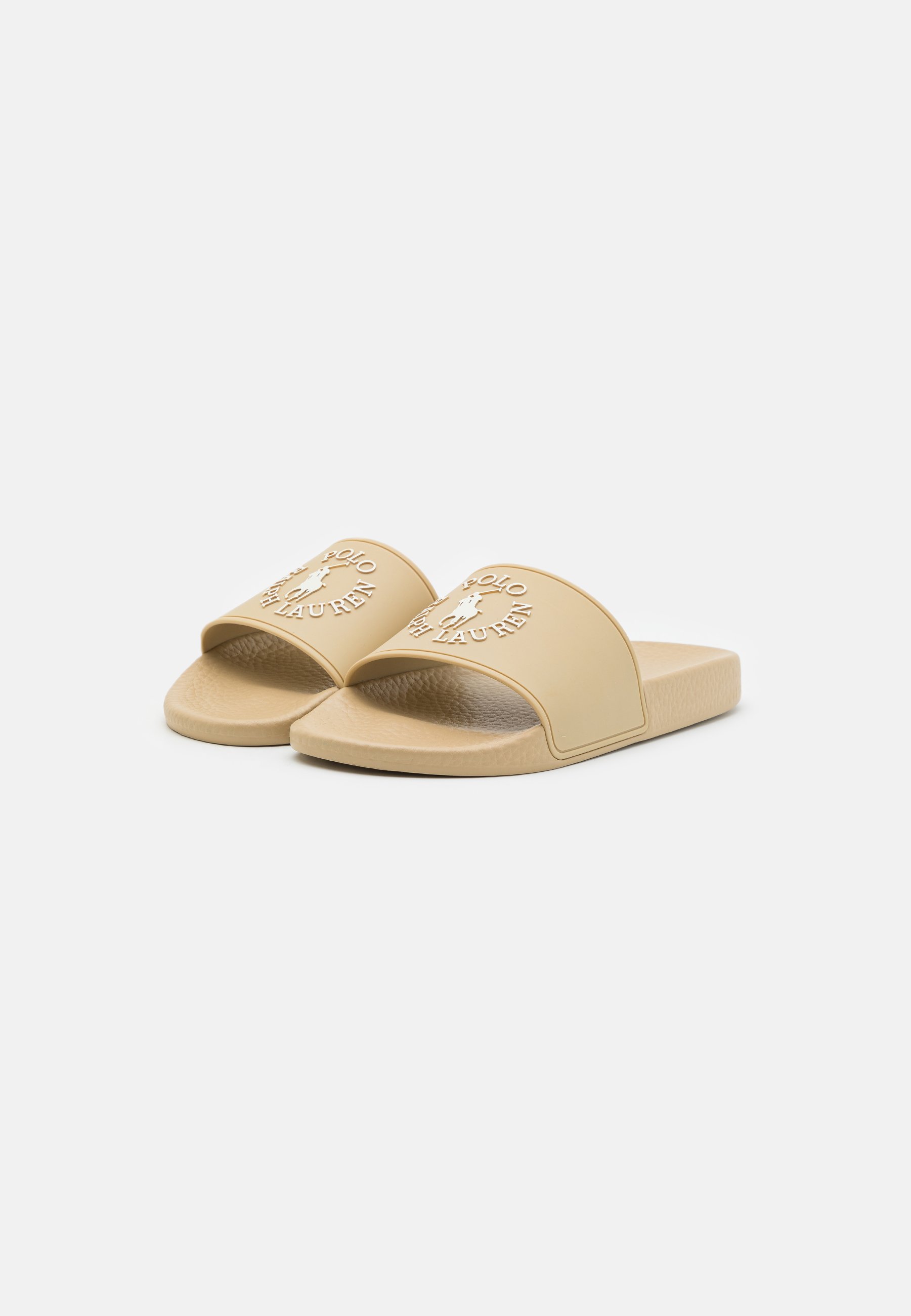 Polo Ralph Lauren SLIDE UNISEX - Mules - sand dune/white/off-white
