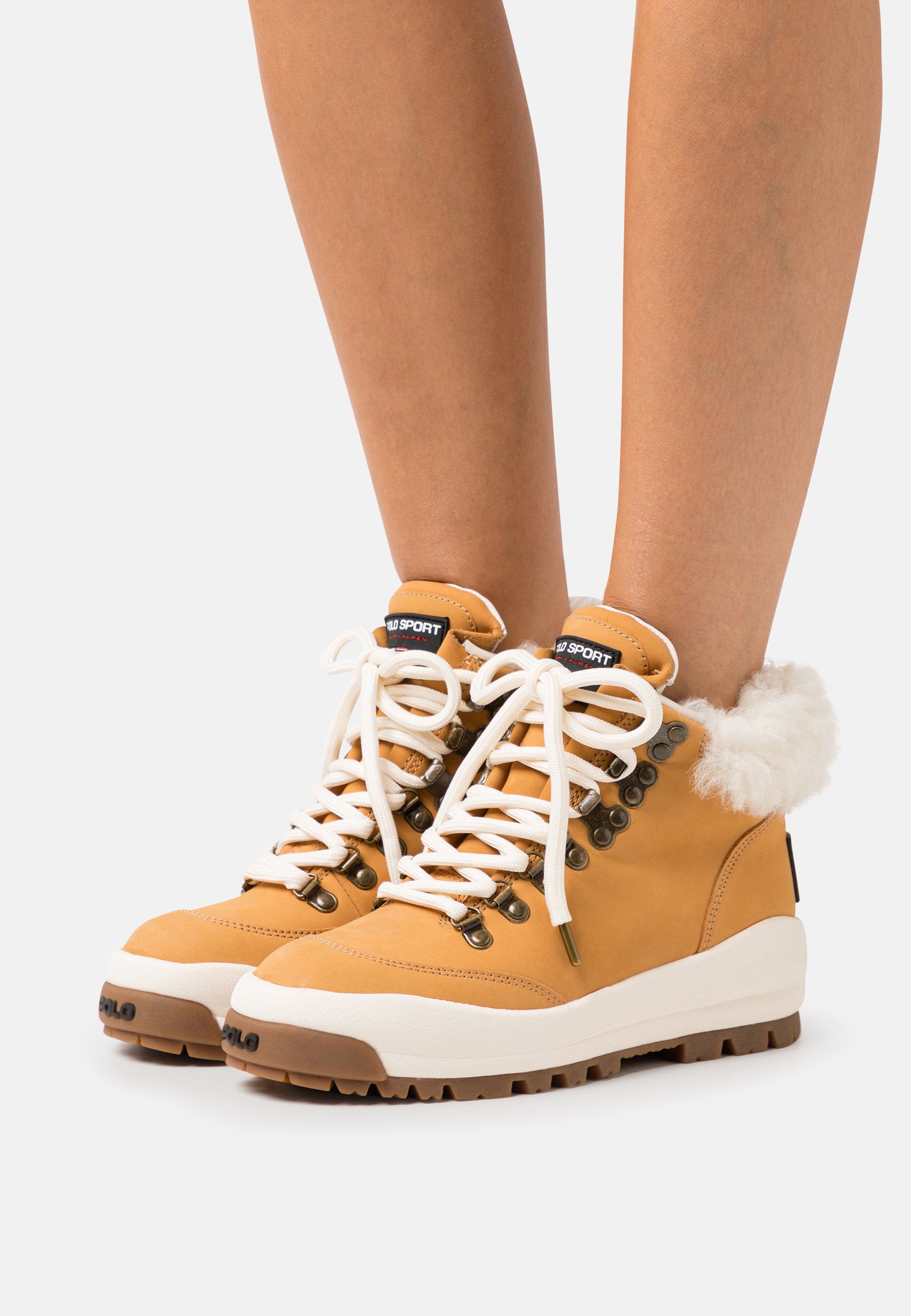 Polo Ralph Lauren HIGH TOP LACE - Ankle boots - wheat/camel